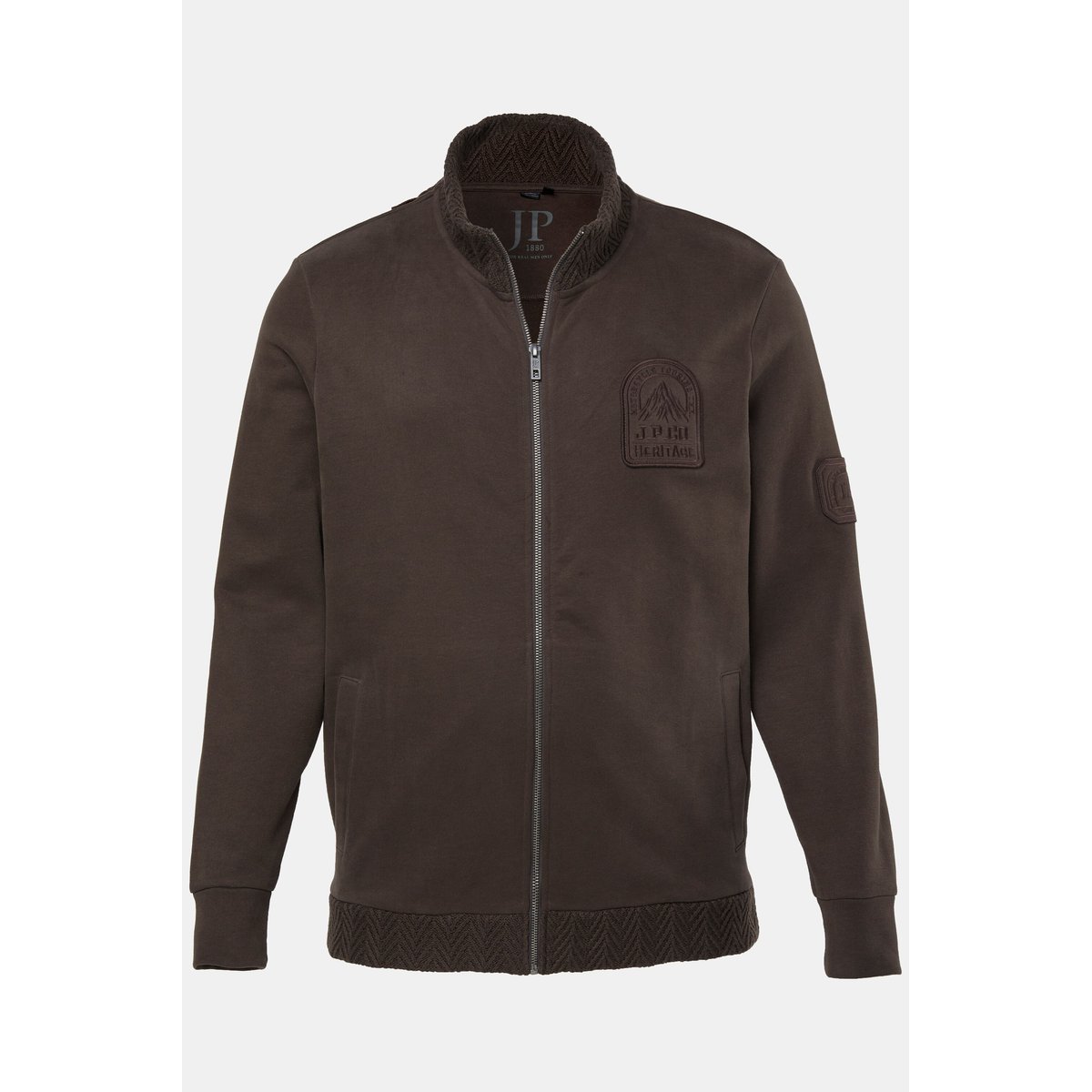Veste de survêtement, bords-côtes avec motif noisette, JP1880