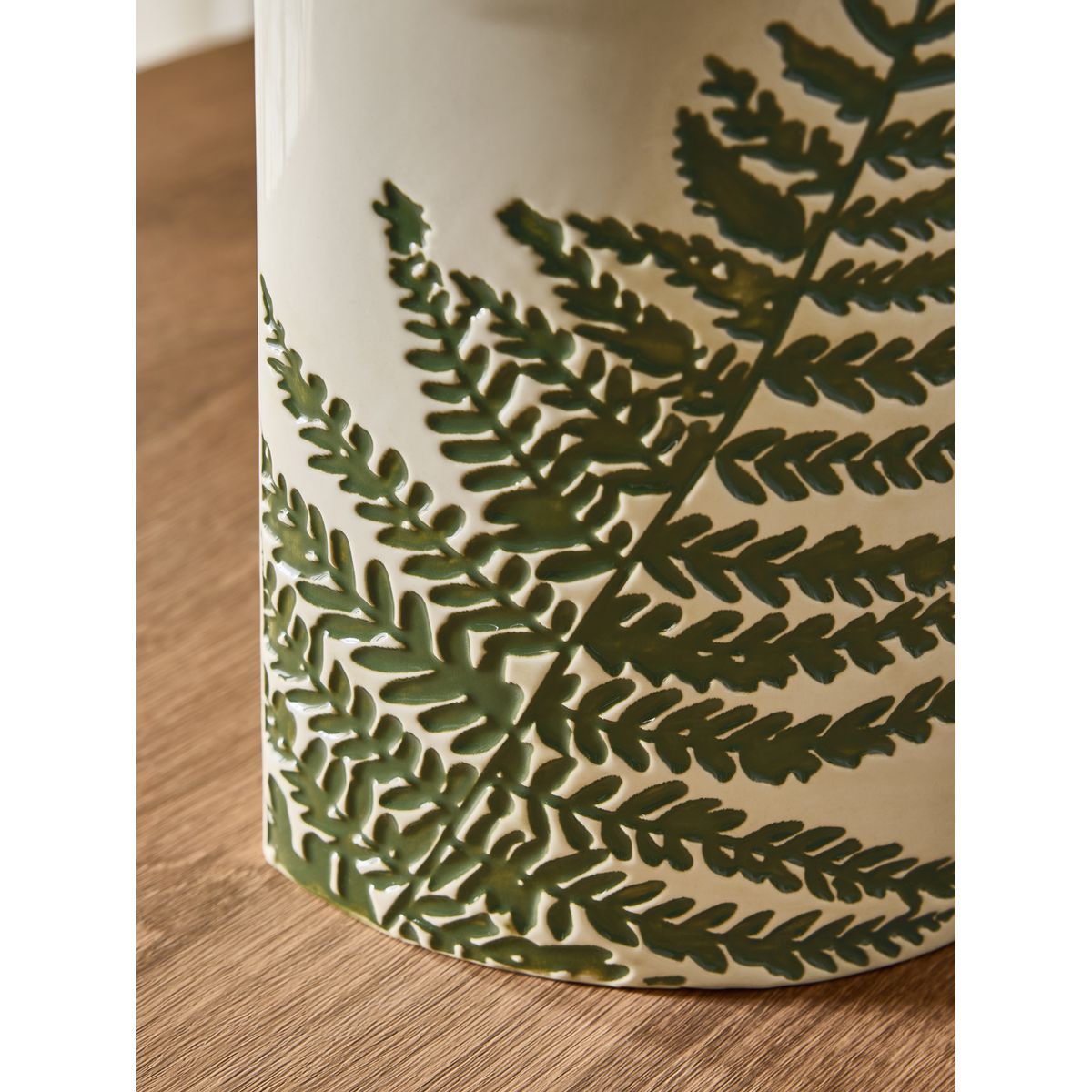 Vase en céramique feuille de fougère vert, NEXT
