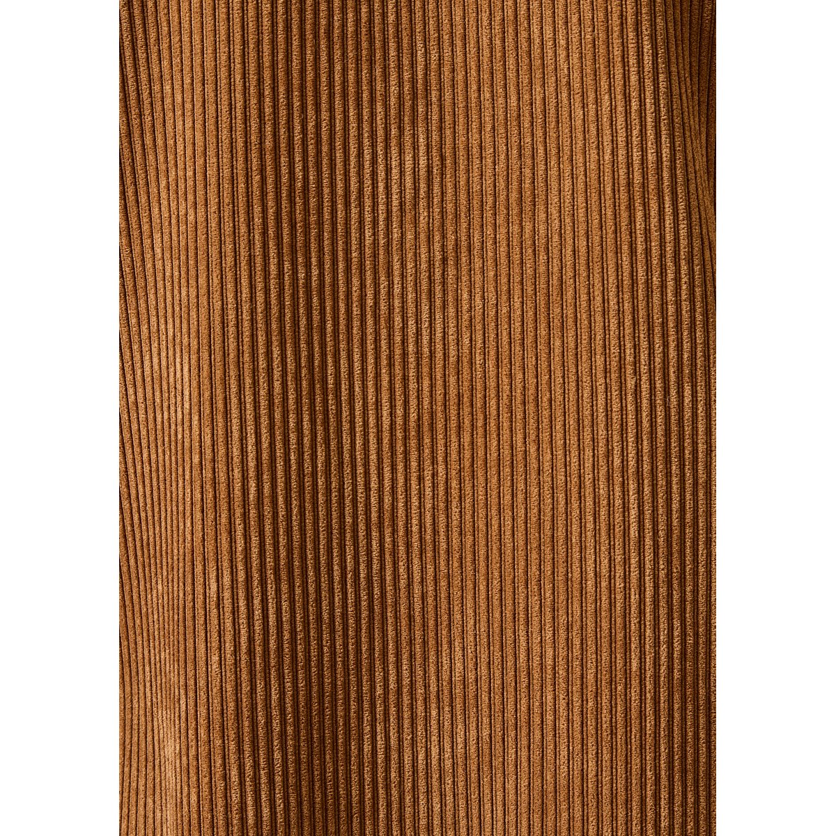 Robe chemise courte en velours côtelé cognac, LA FEE MARABOUTEE