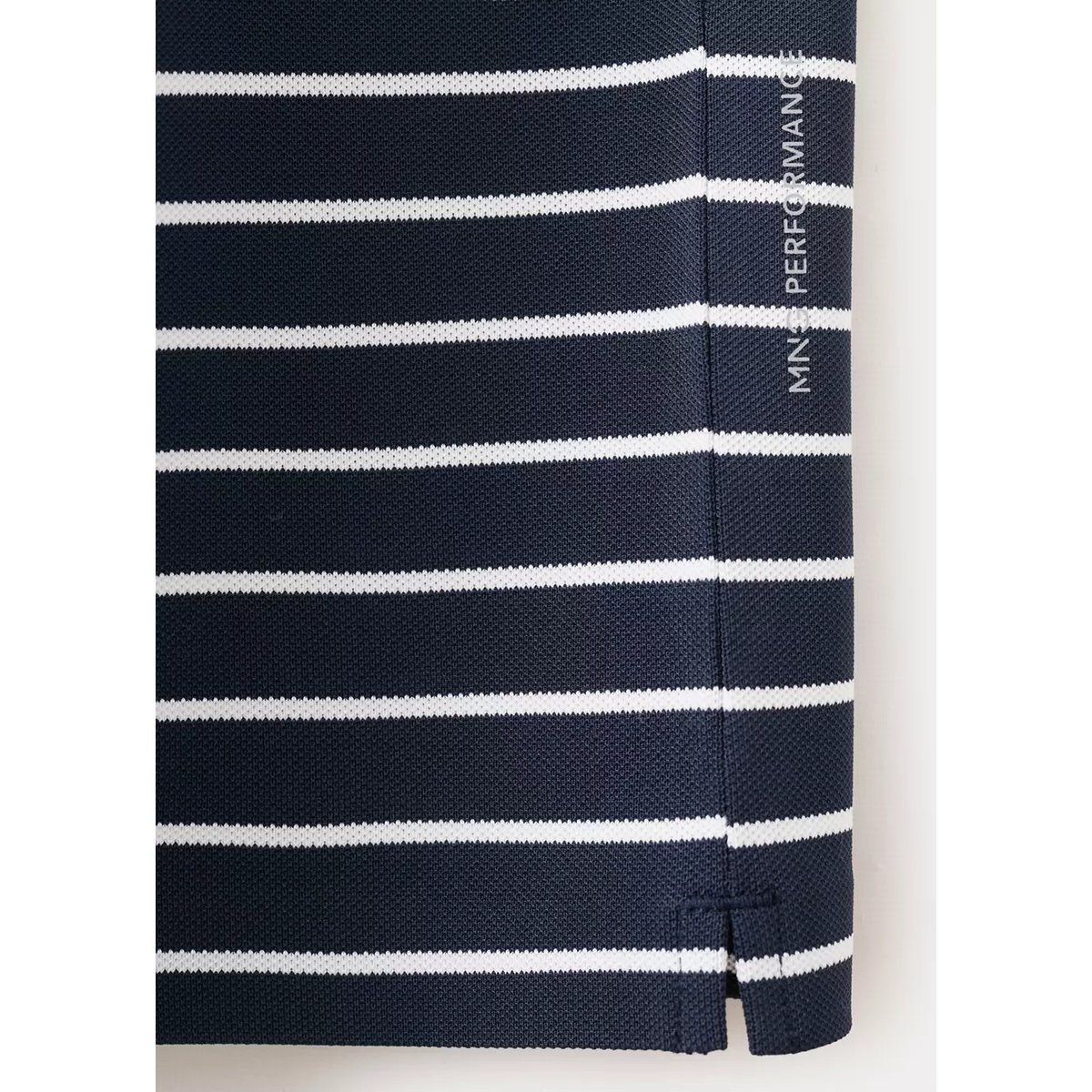 T-shirt slim-fit rayures COOLMAX® bleu marine, MANGO MAN