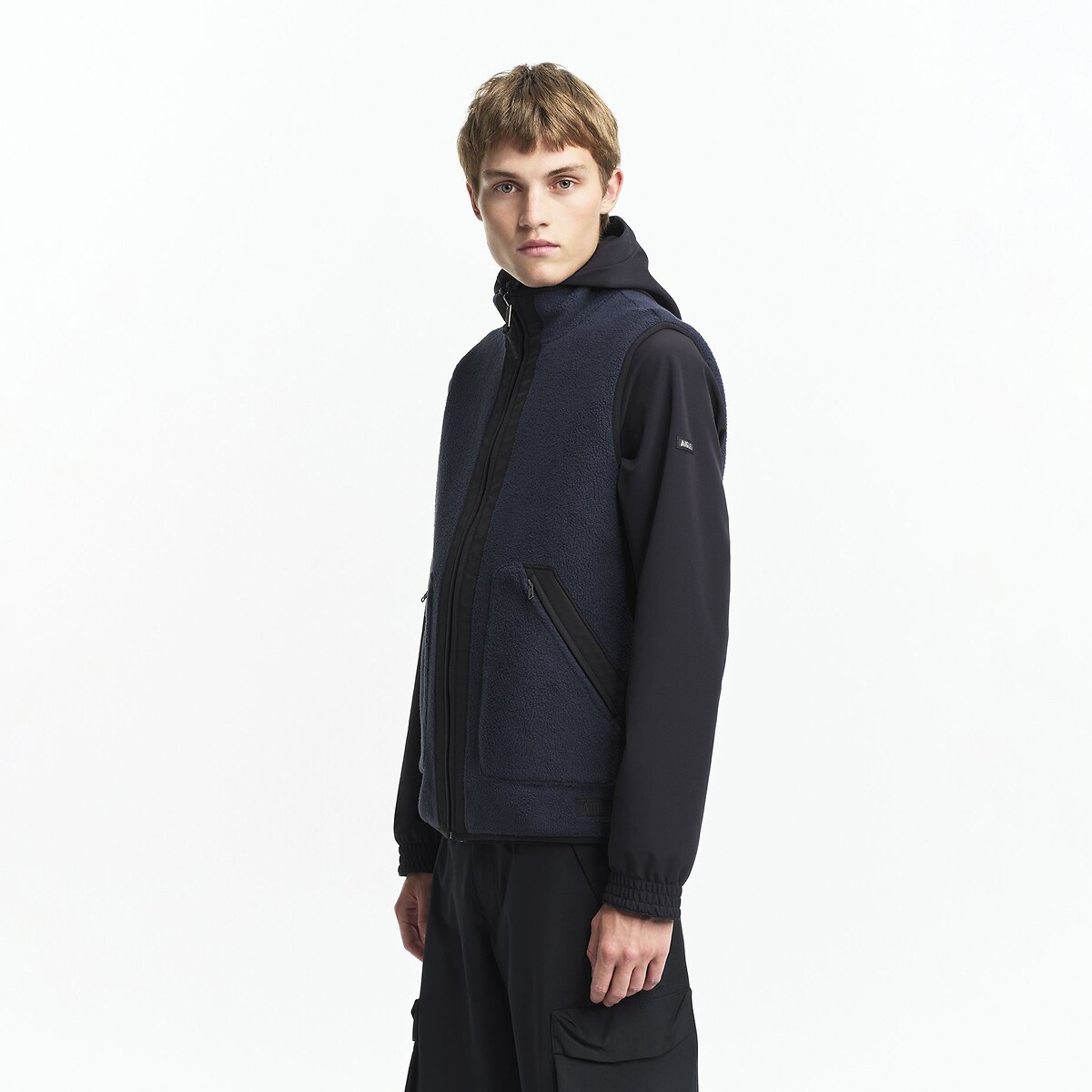 Mouwloos omkeerbaar sherpa vest T-Kit marineblauw, AIGLE