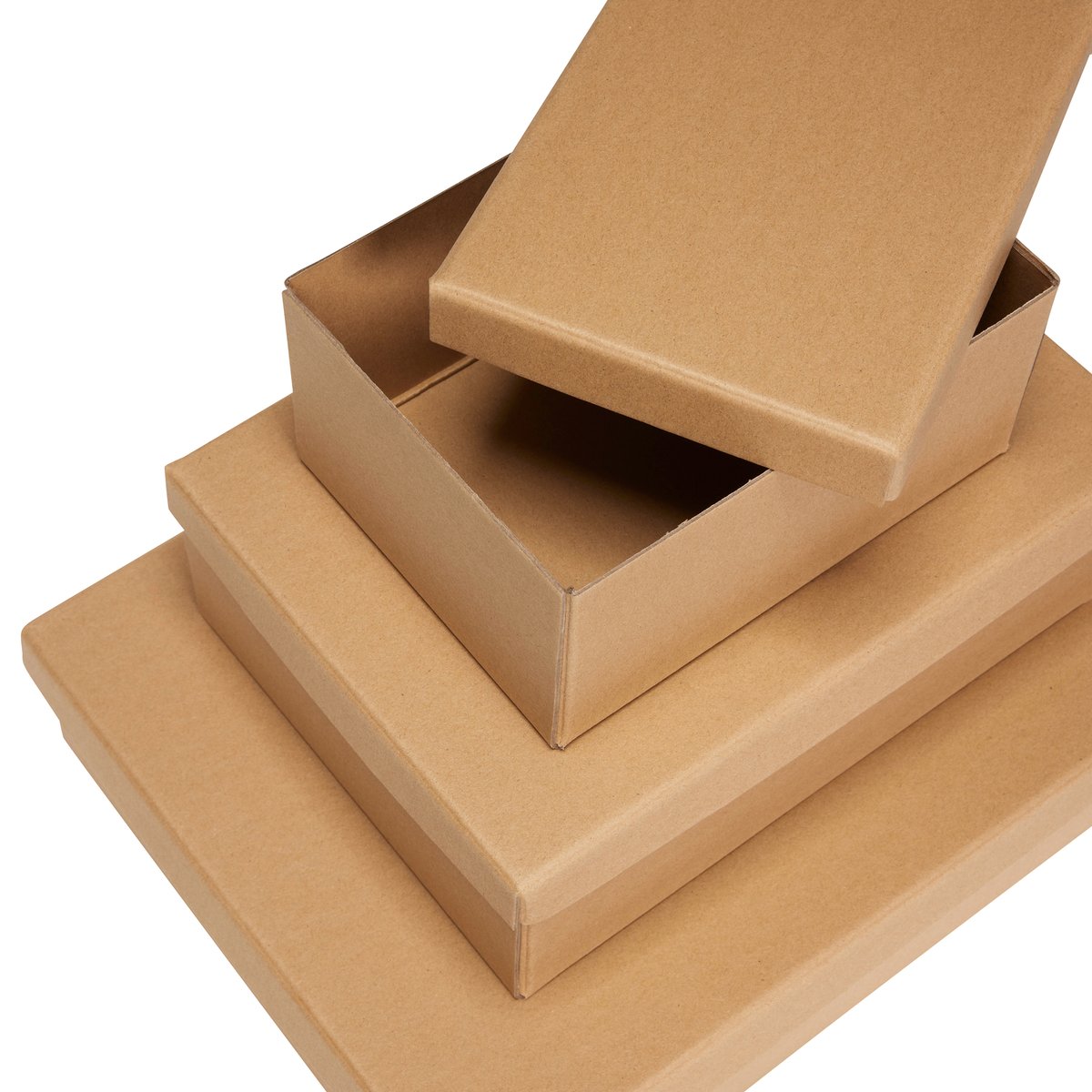 Boîtes de rangement en carton STOREIT naturel, HUBSCH