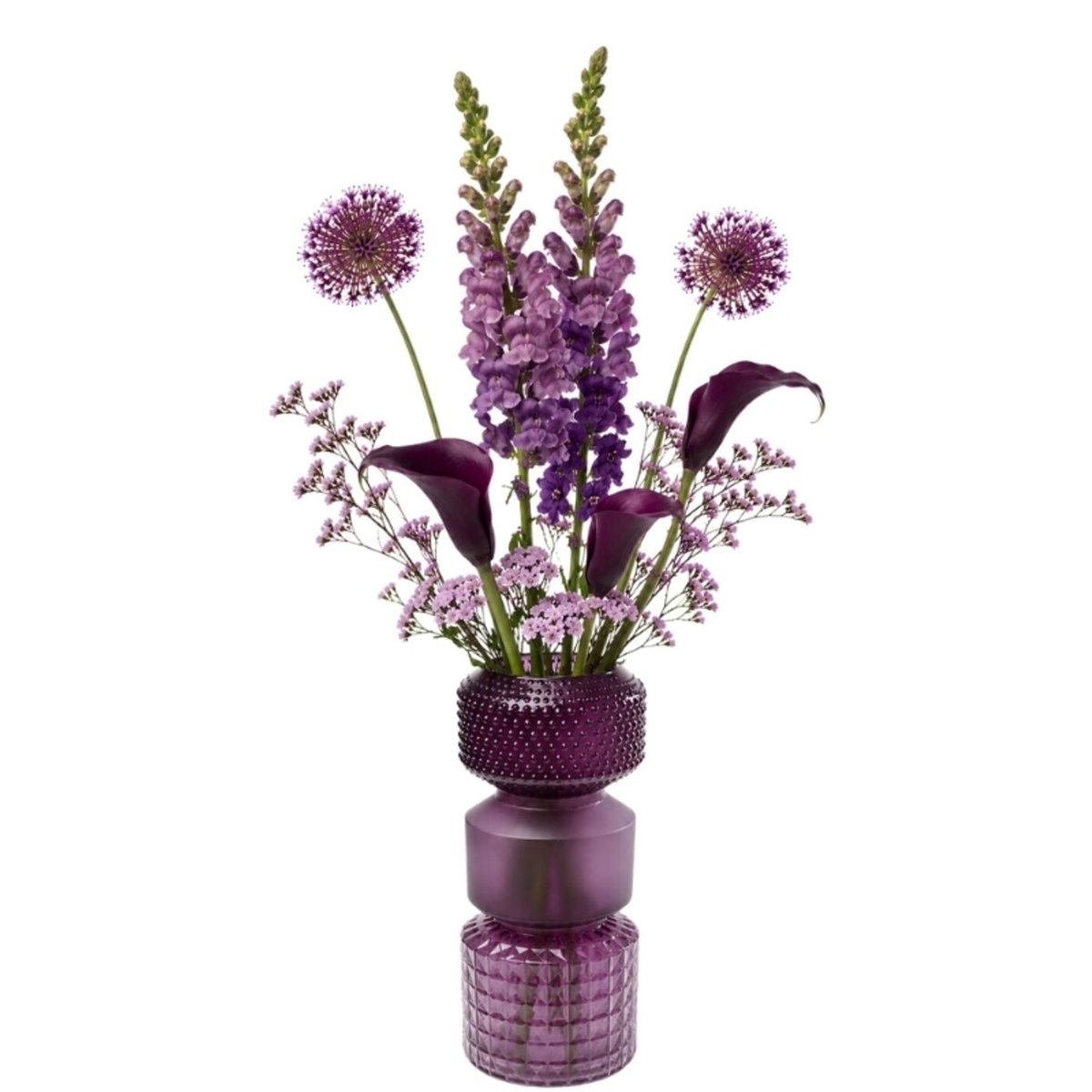 Vase en verre texturé, MARVELOUS violet, KARE DESIGN