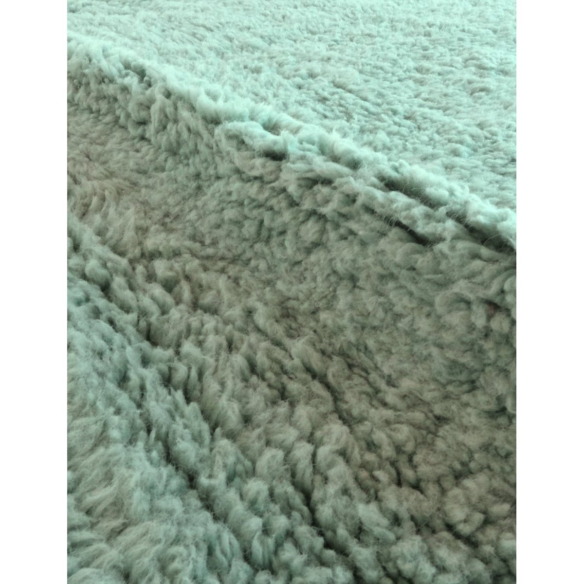 Tapis berbère graphique tissage en relief en laine 207 x 289 cm bleu naturel, AFK LIVING