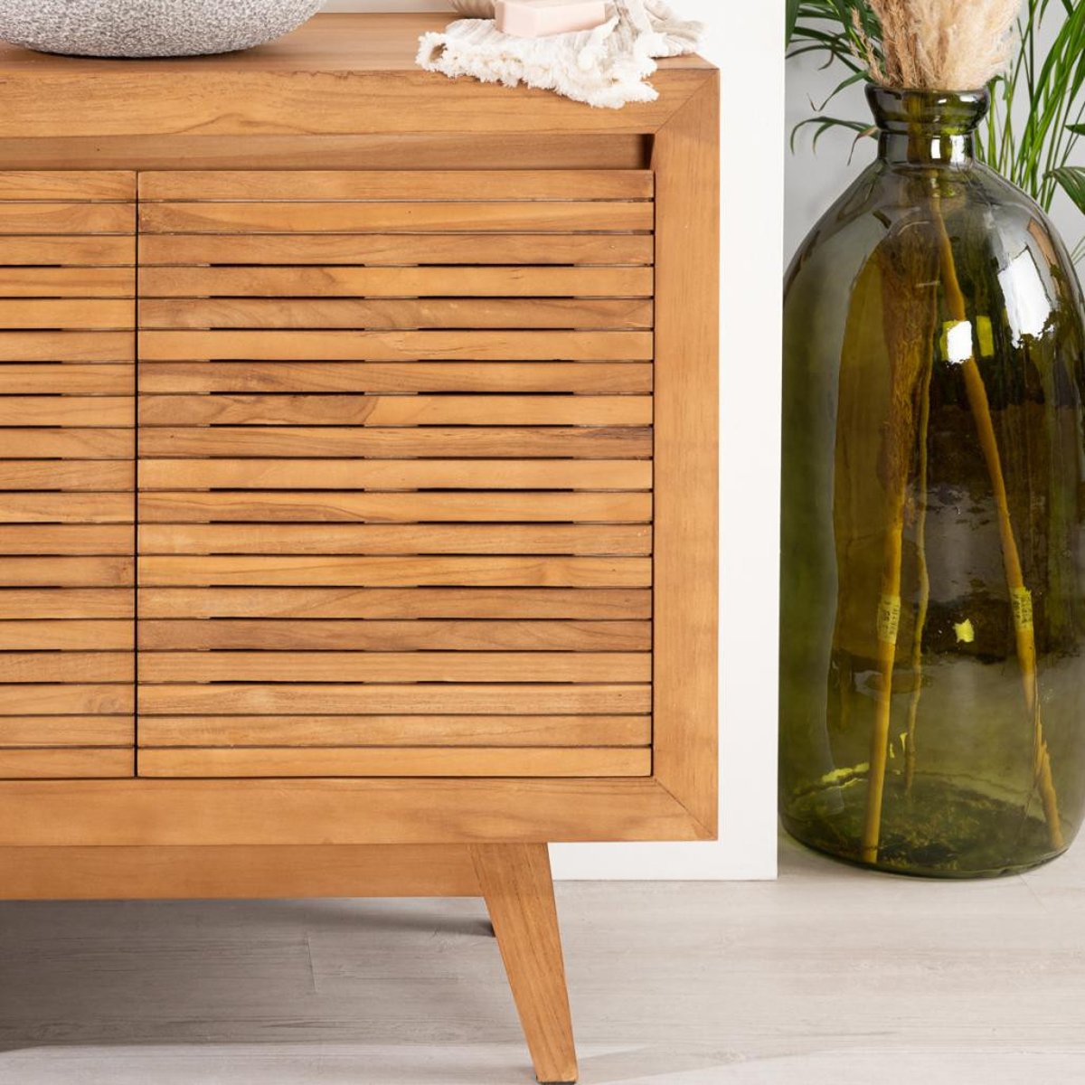 Meuble en teck rectangle 90 VINTAGE naturel, WANDA COLLECTION