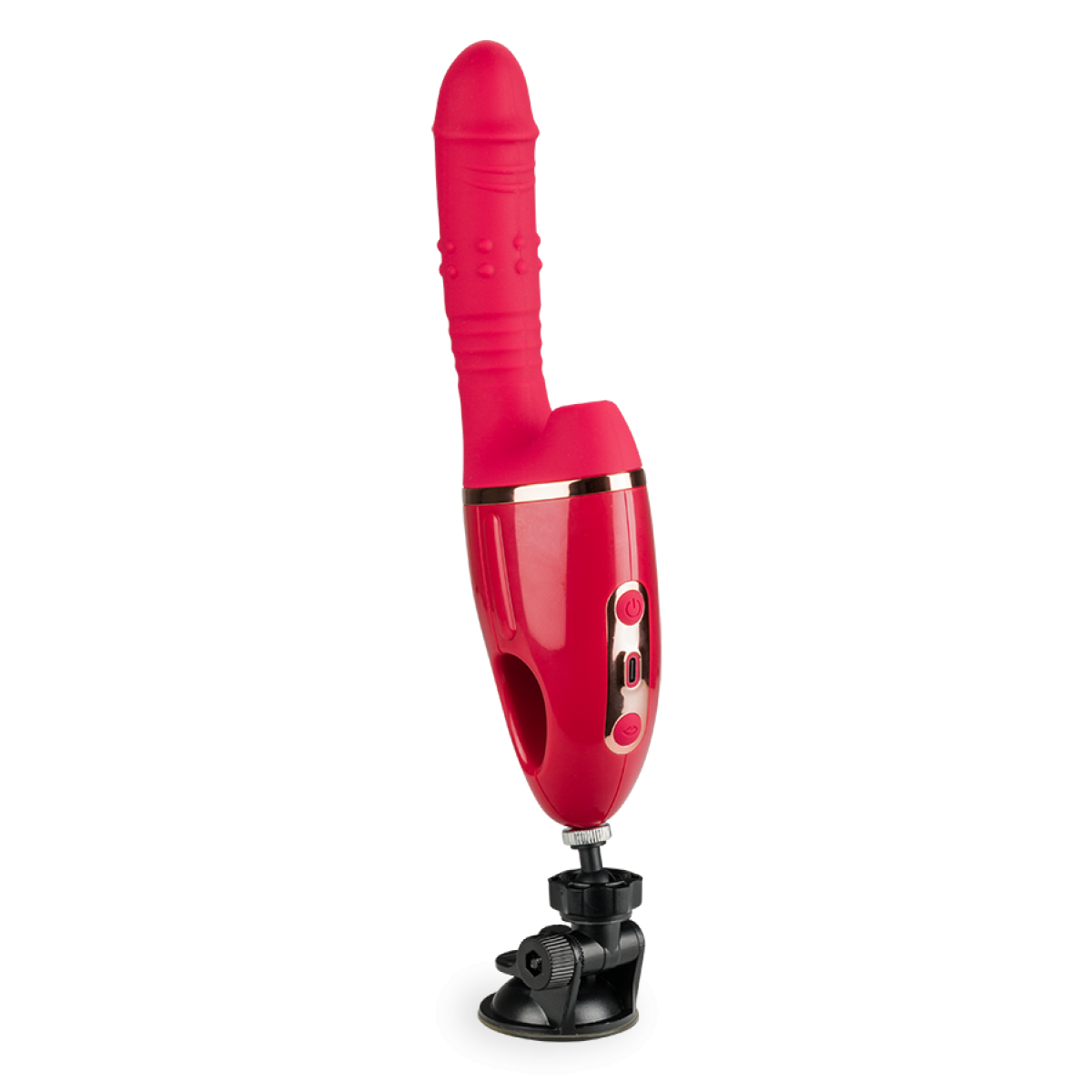 Vibromasseur puissant rabbit ventouse va-et-vient et sans contact Addiction rouge, LOVE AND VIBES