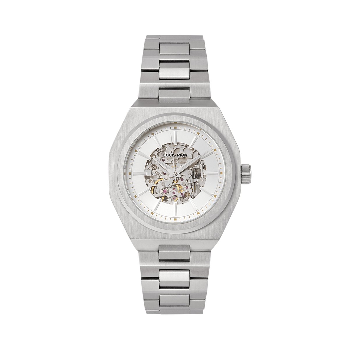 Montre Analogique ERIC argenté blanc argenté, LOUIS PION