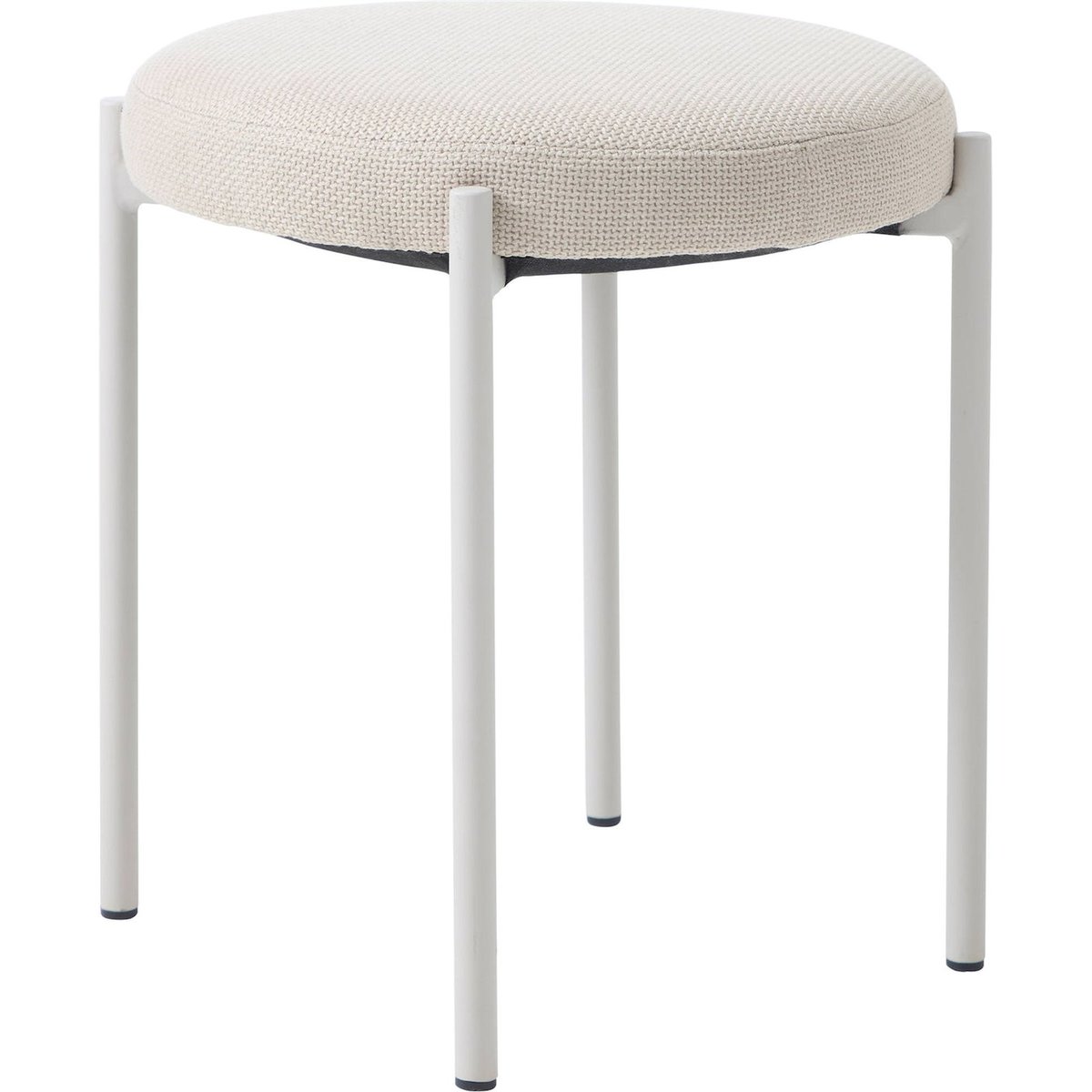 Tabouret assise rembourrée PELICAN crème, RECOLLECTION