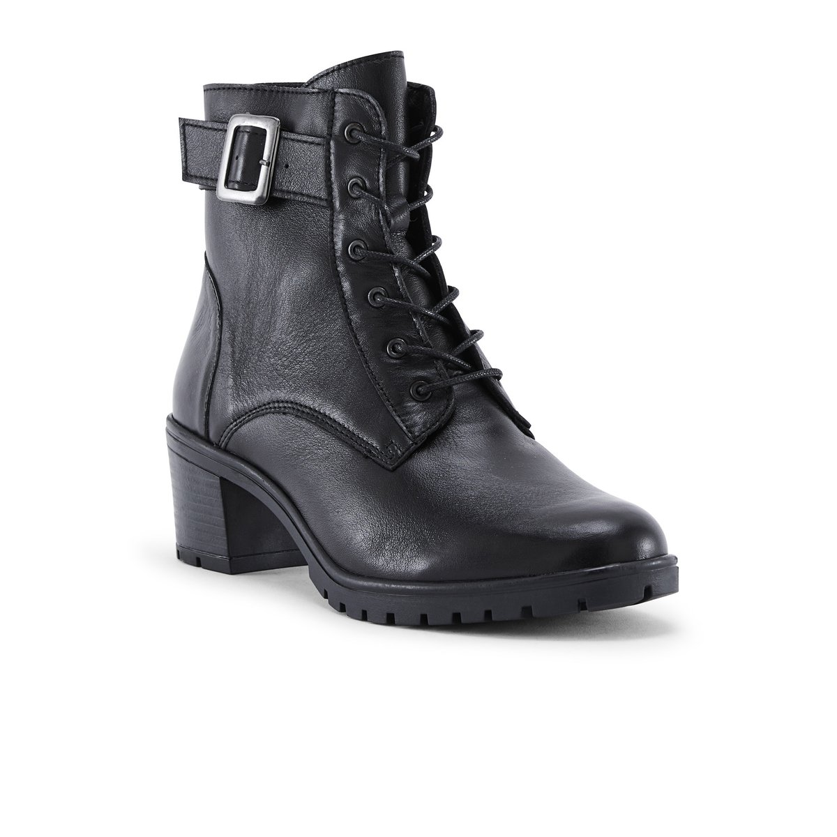 Boots avec zip et lacets noir, PEDICONFORT