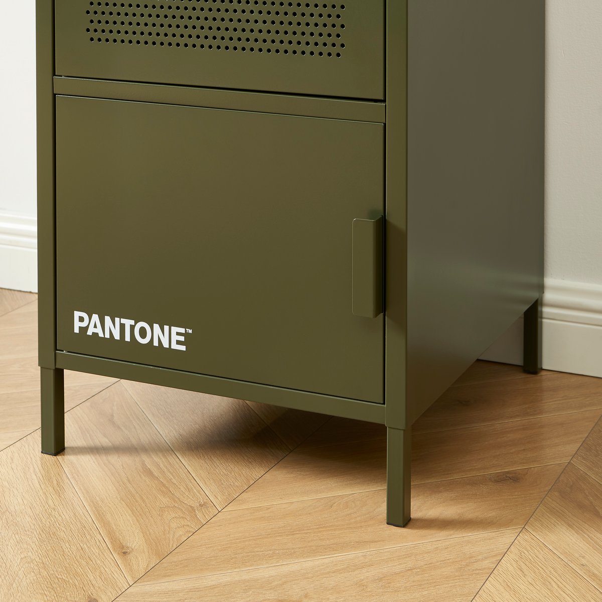Vestiaire en acier vert olive, PANTONE