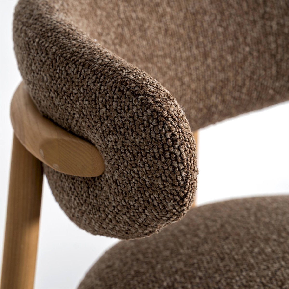 Chaise art déco, VACIO taupe marbré bois naturel, RECOLLECTION