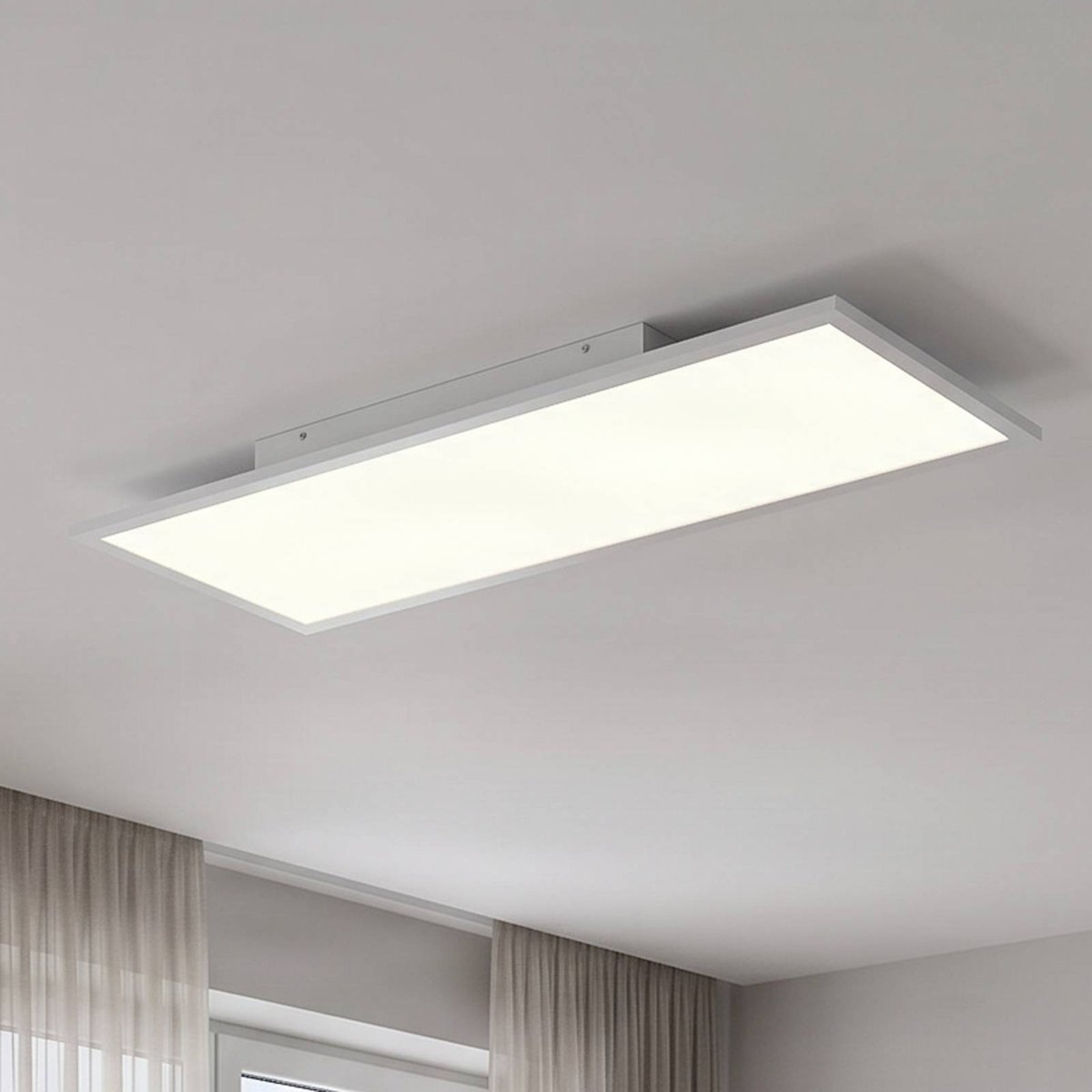 Plafonnier en aluminium moderneLED, Quais blanc, LINDBY