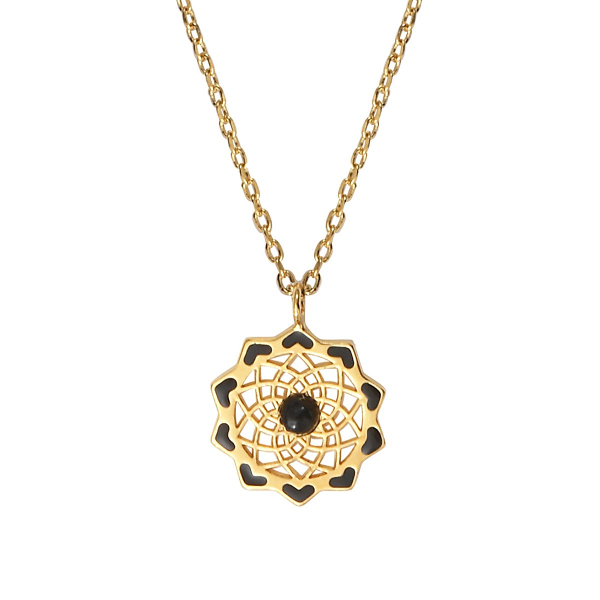 Collier chakras "i know" onyx noir, CAROLINE NAJMAN
