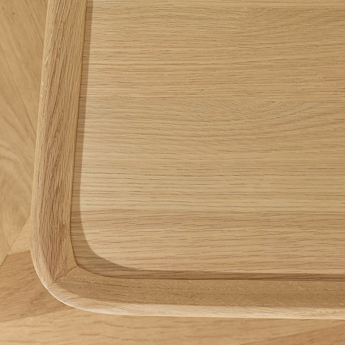 Table basse longiligne style contemporain, pieds en chêne massif MALIBU beige, ROBIN DES BOIS