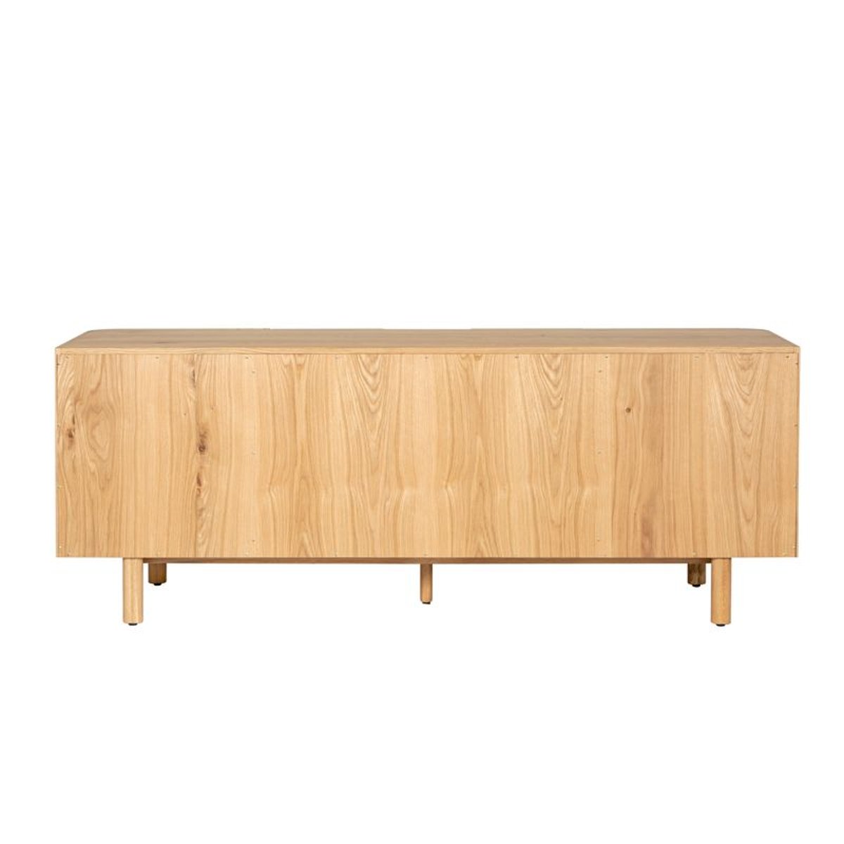 Meuble bas 4 portes chêne naturel, ZAGO