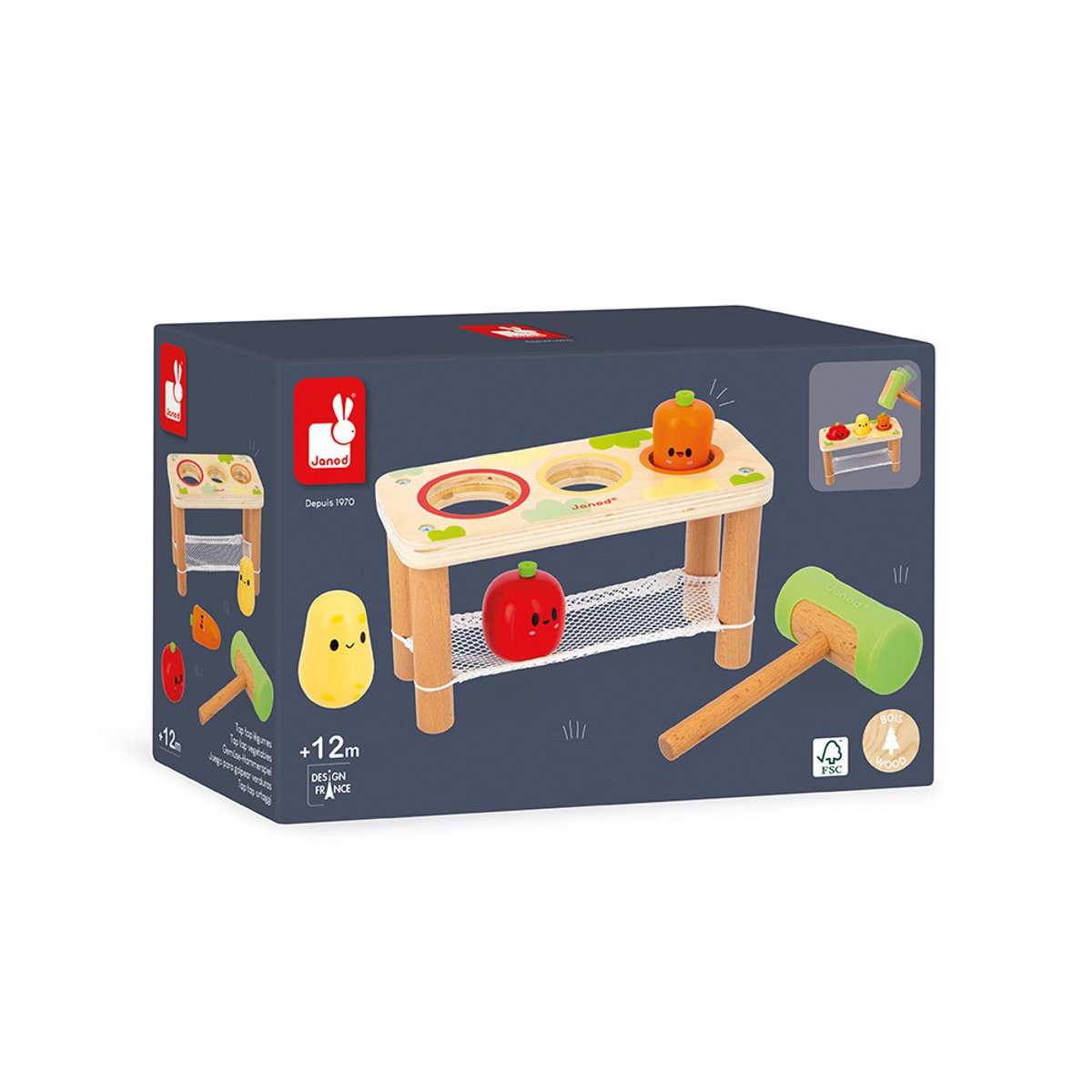 Tap Tap Légumes De La Ferme, Jeu D'éveil Dès 12 Mois multicolore, JANOD