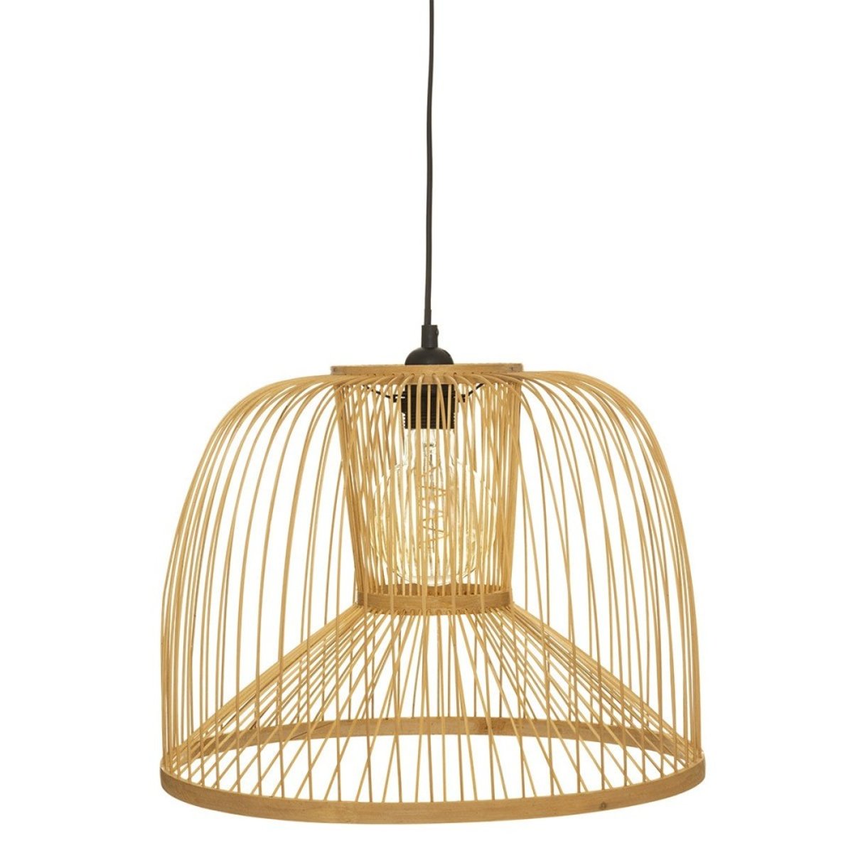 Suspension bambou Amy naturel D39.5 beige, ATMOSPHERA