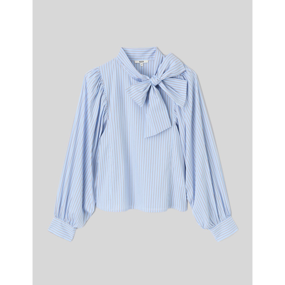 Blouse rayée à Noeud bleu clair, BZB