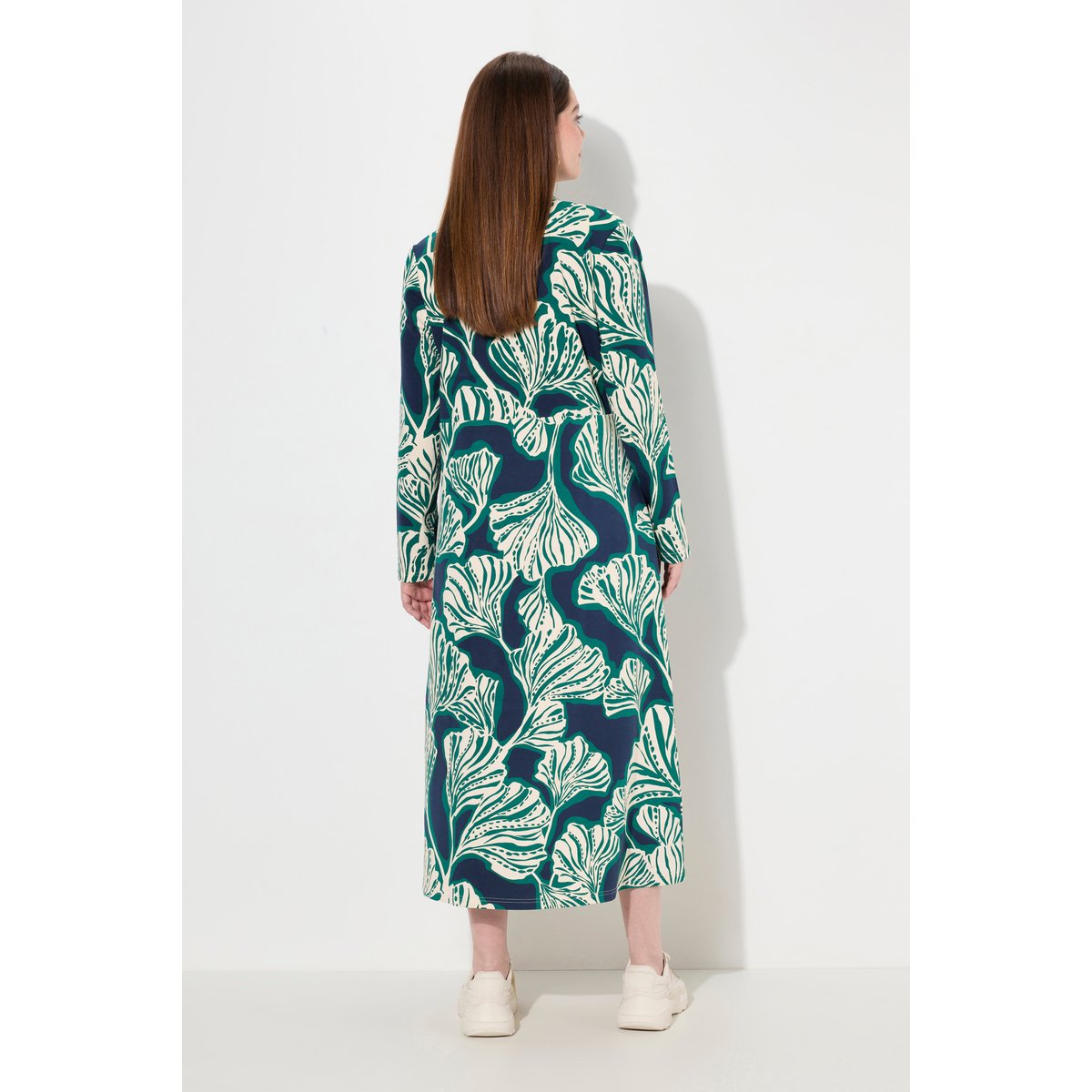 Robe maxi en molleton marine, ULLA POPKEN