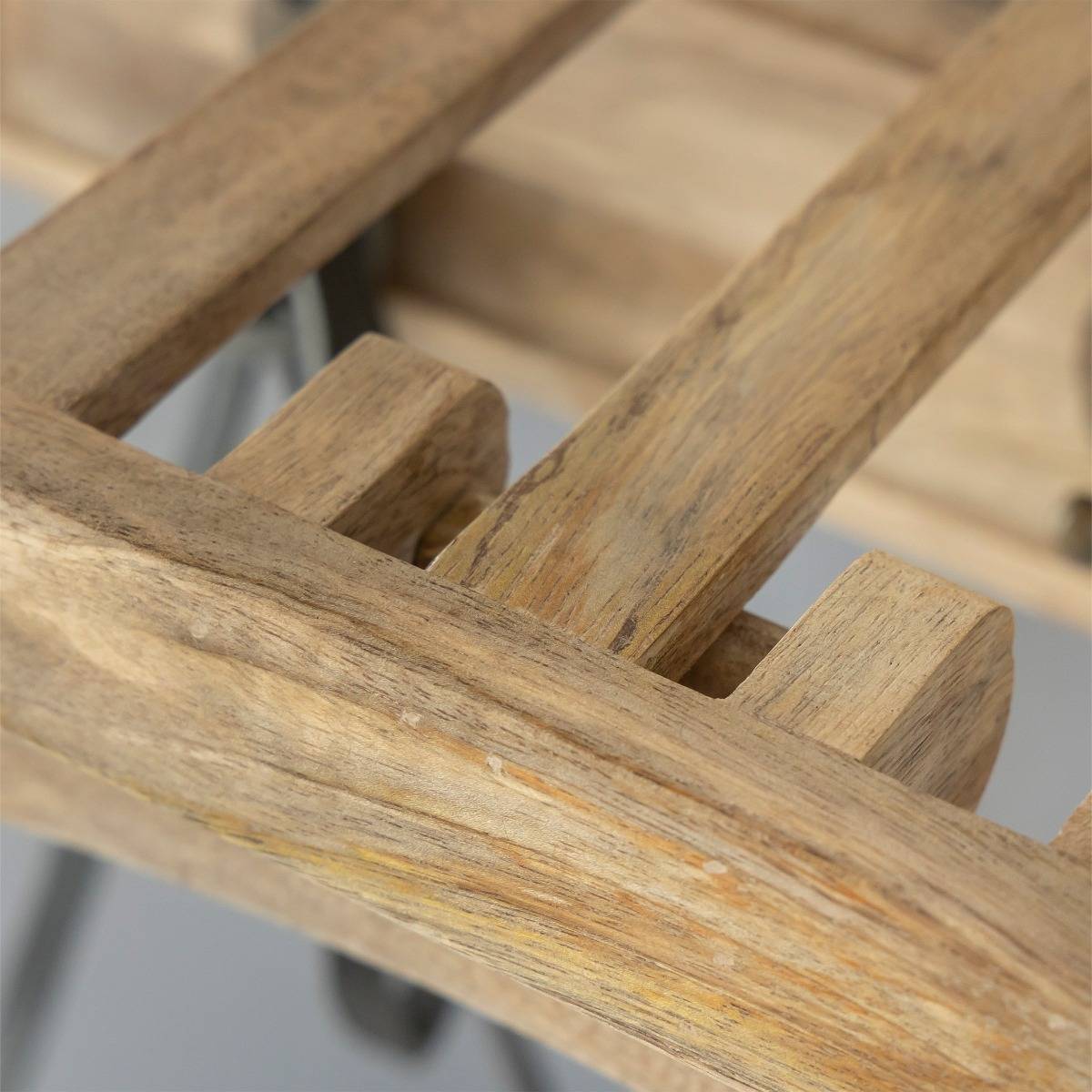 Porte-manteau en bois de manguier avec miroir MARLEY bois foncé, MADE IN MEUBLES