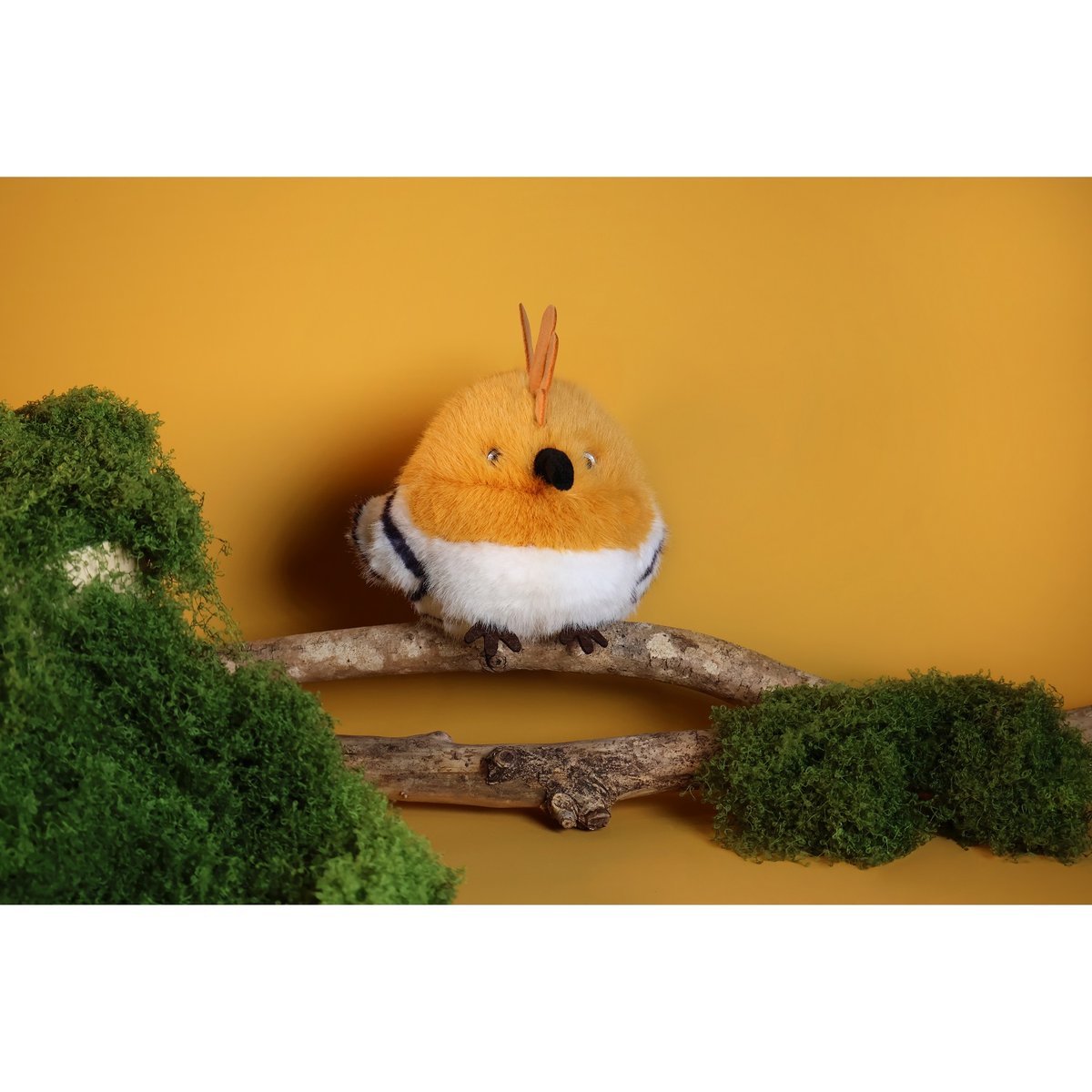 Peluche oiseau LES CUI-CUI PARADIS 15 cm kiwi orange, HISTOIRE D'OURS