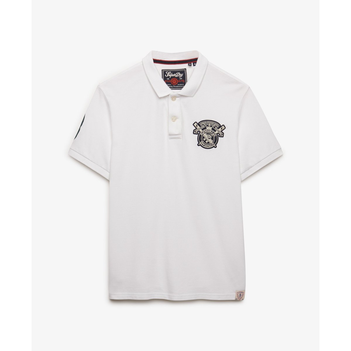 Polo Crest coupe décontractée optic, SUPERDRY