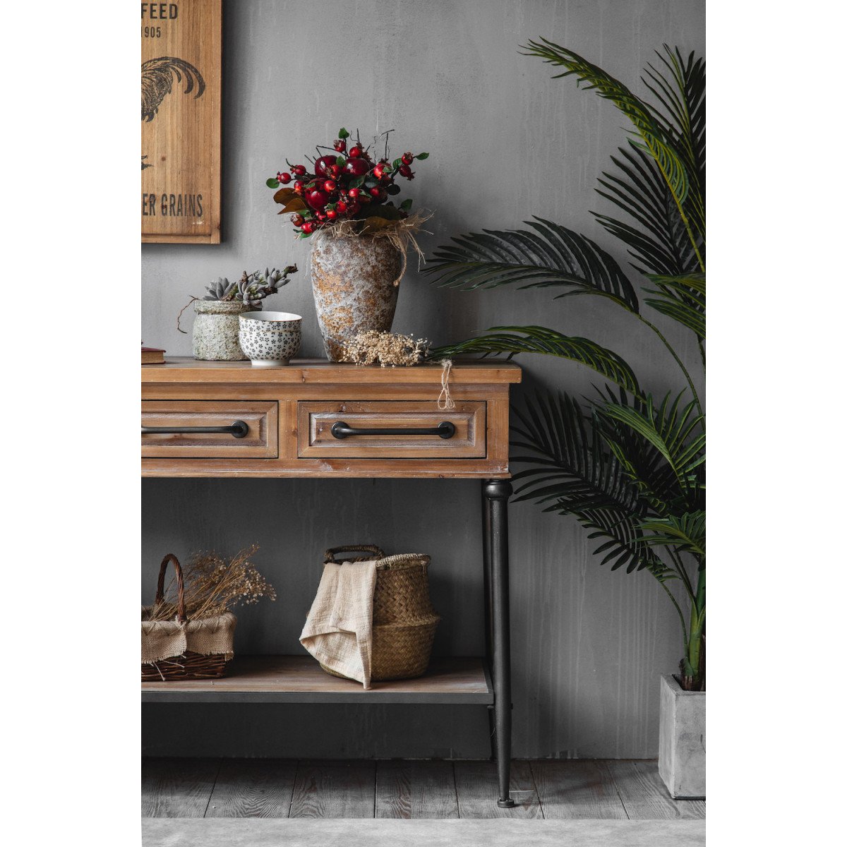 Console en bois et métal - TOM marron, MATHI DESIGN