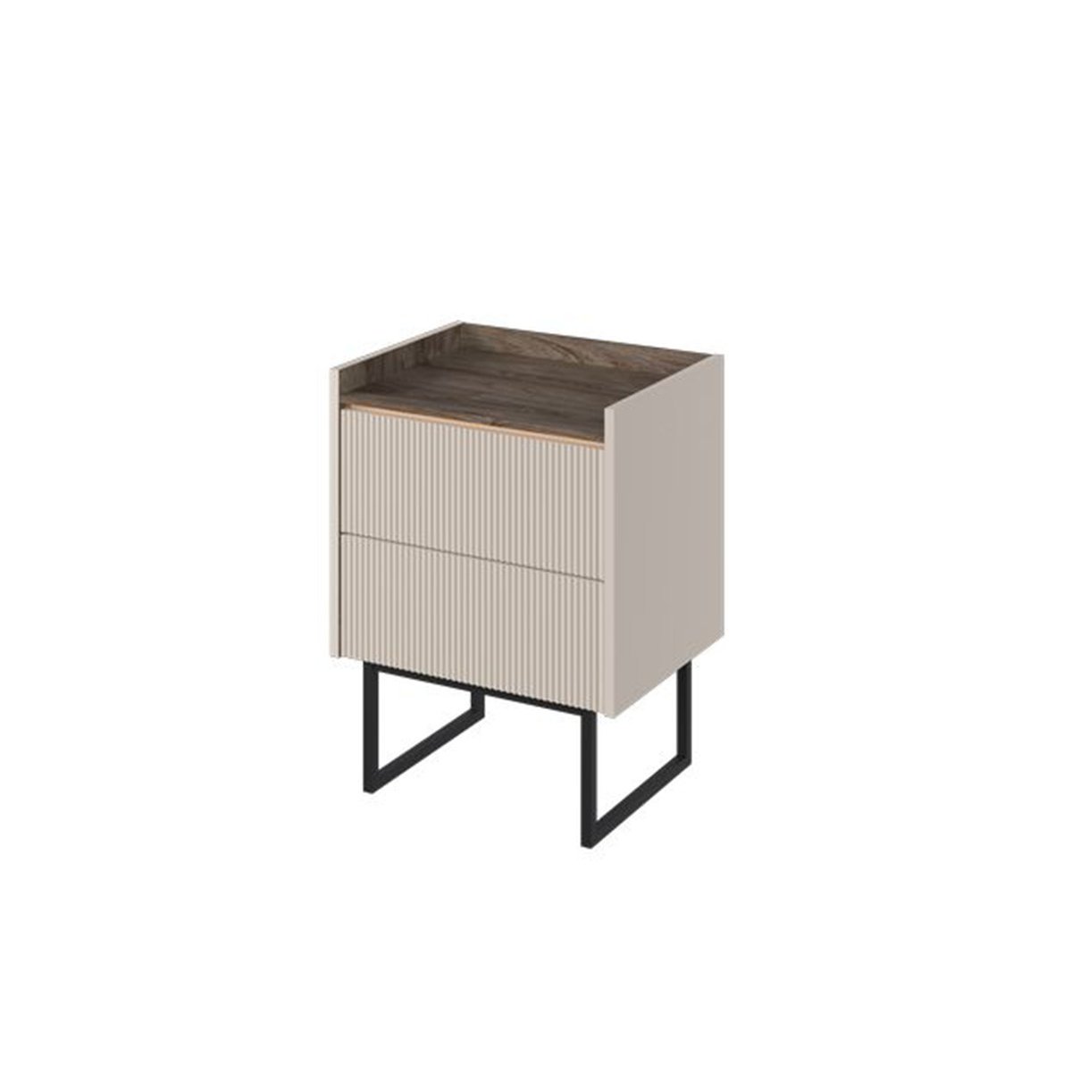 Table de chevet Panneaux de particules, LOUNA beige, BOBOCHIC