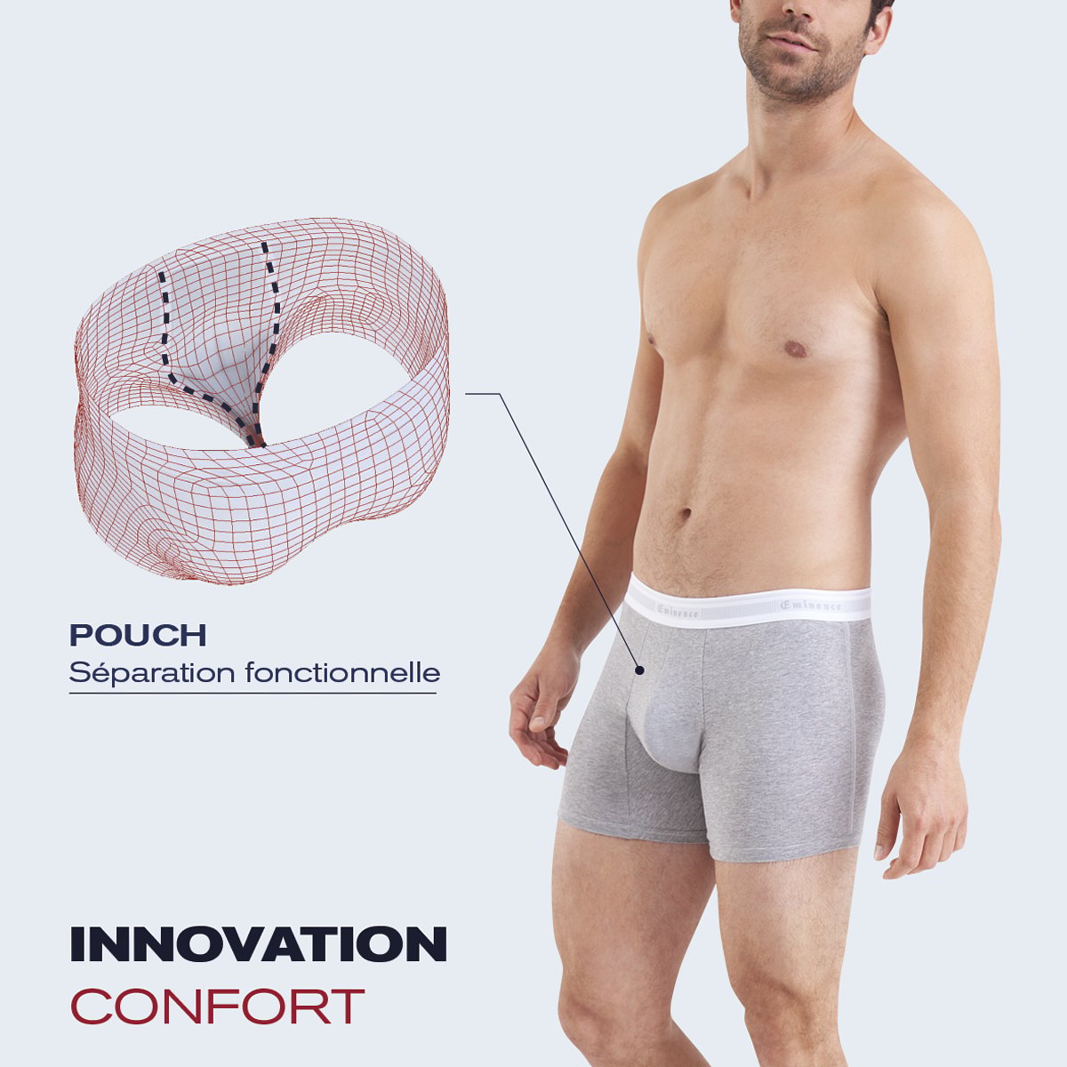 Boxer TAILOR FAIT EN France noir, EMINENCE
