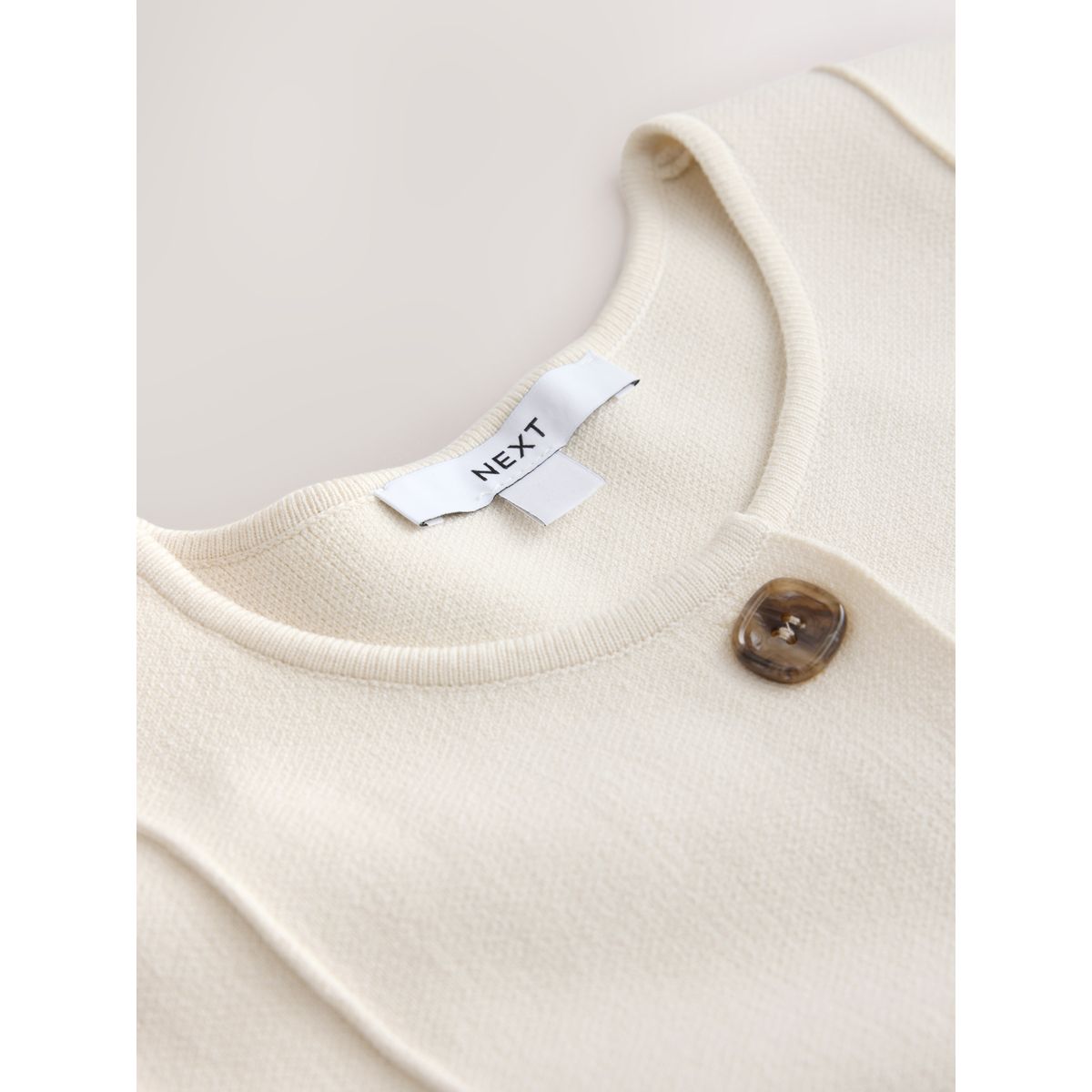 Veste en maille structurée à manches longues écru, NEXT