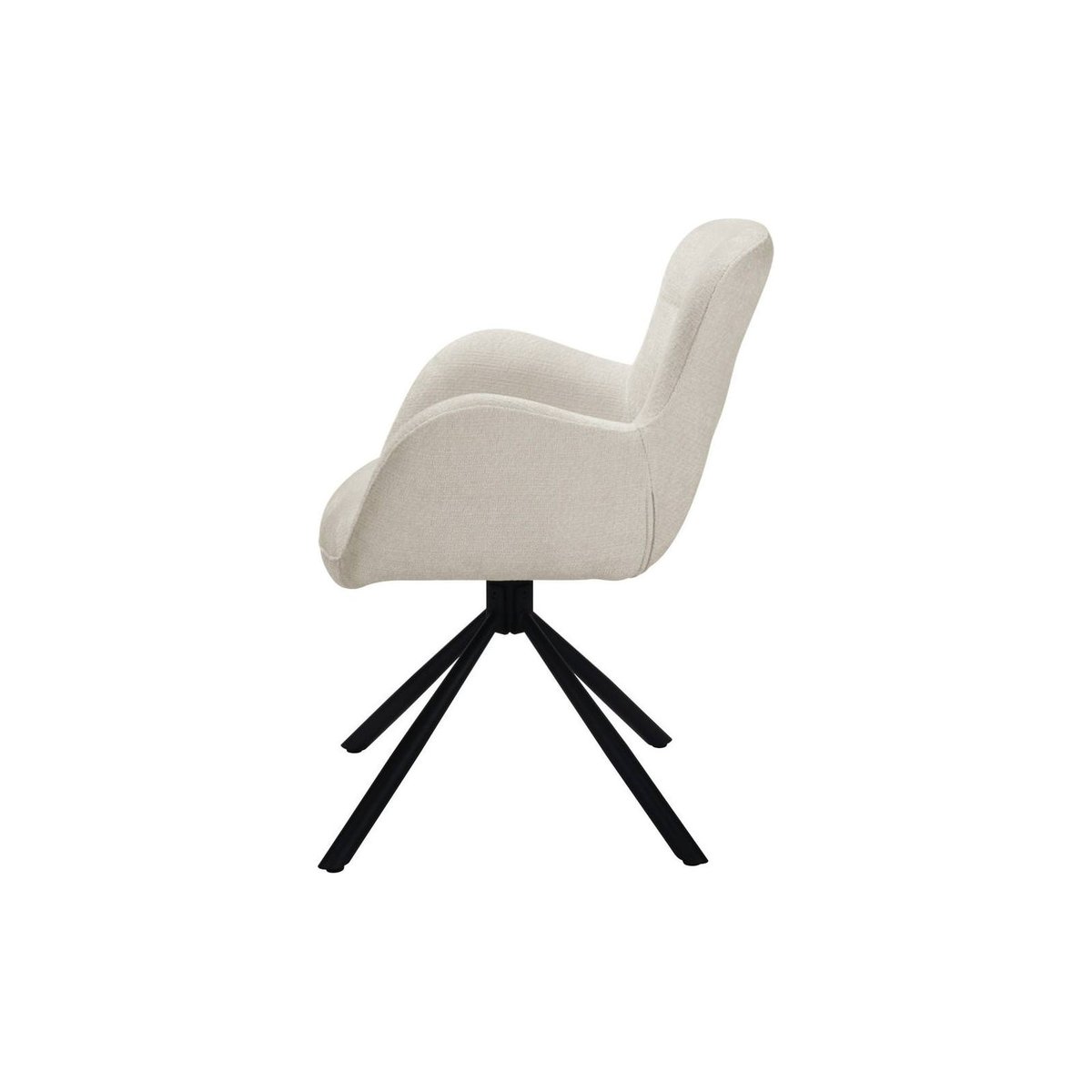 Chaise pivotante COZAL beige clair et noir, RECOLLECTION