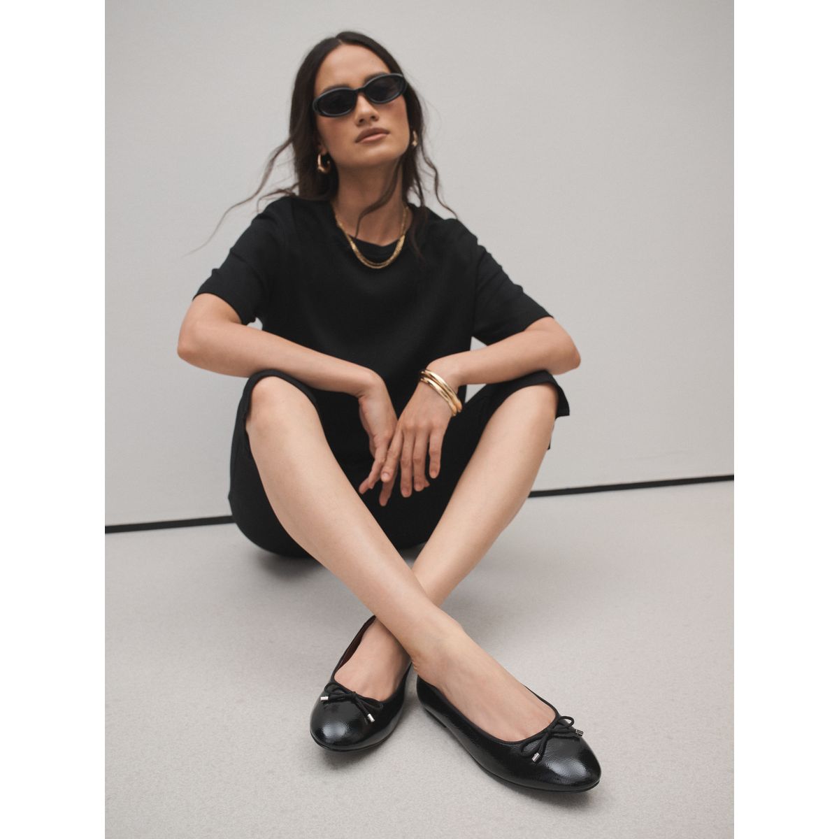 Ballerines à bout rond forever comfort® noir, NEXT