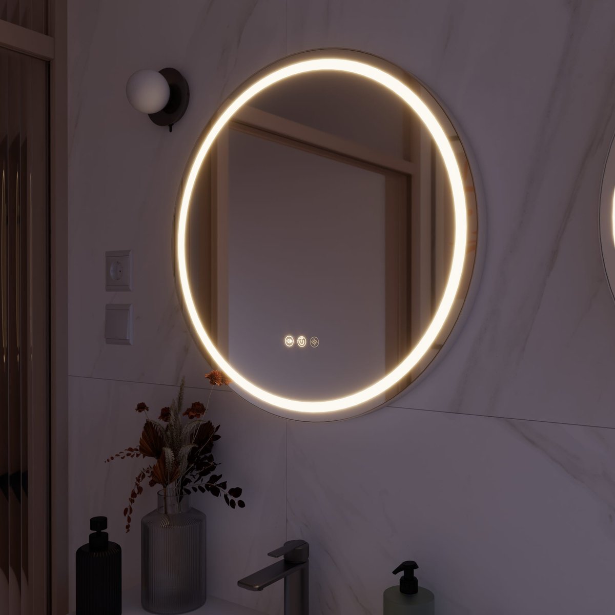 Miroir LED, REMIX gris, SENSEA