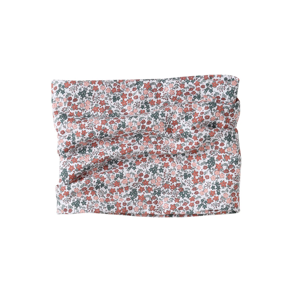 Snood imprimé fleuri et doublé polaire rose imprimé, VERTBAUDET