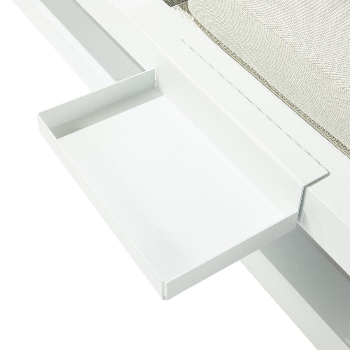 Bain de soleil double en aluminium, MORPHEUS blanc, NATERIAL