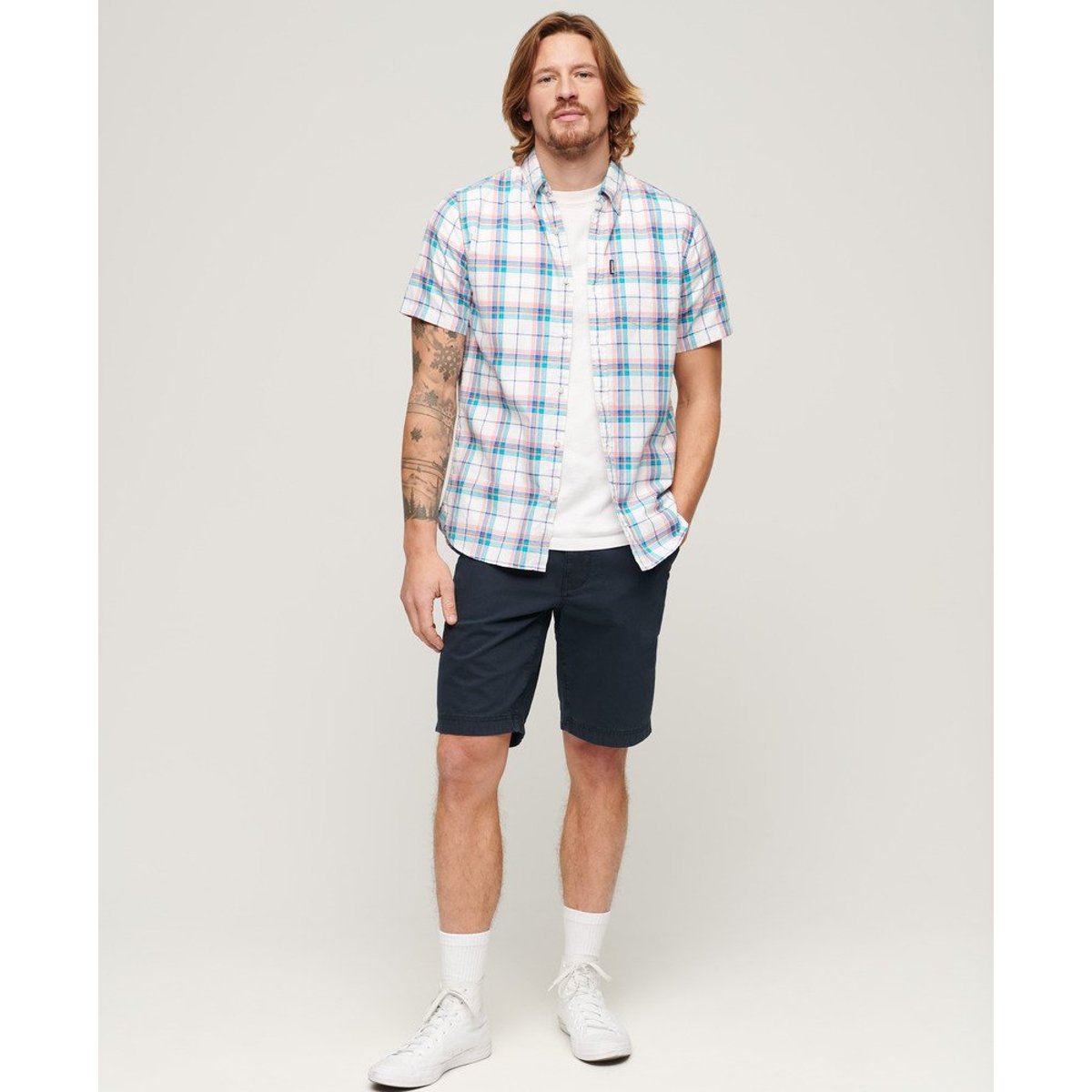 Short vintage bleu marine éclipse, SUPERDRY