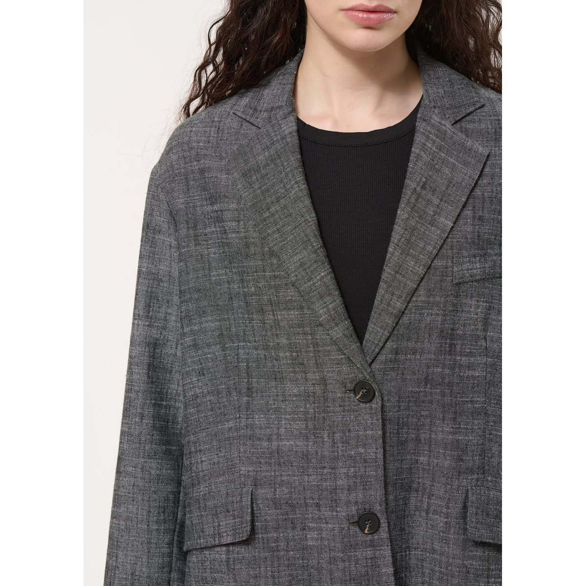 Veste tailleur oversize charbon, HUMILITY