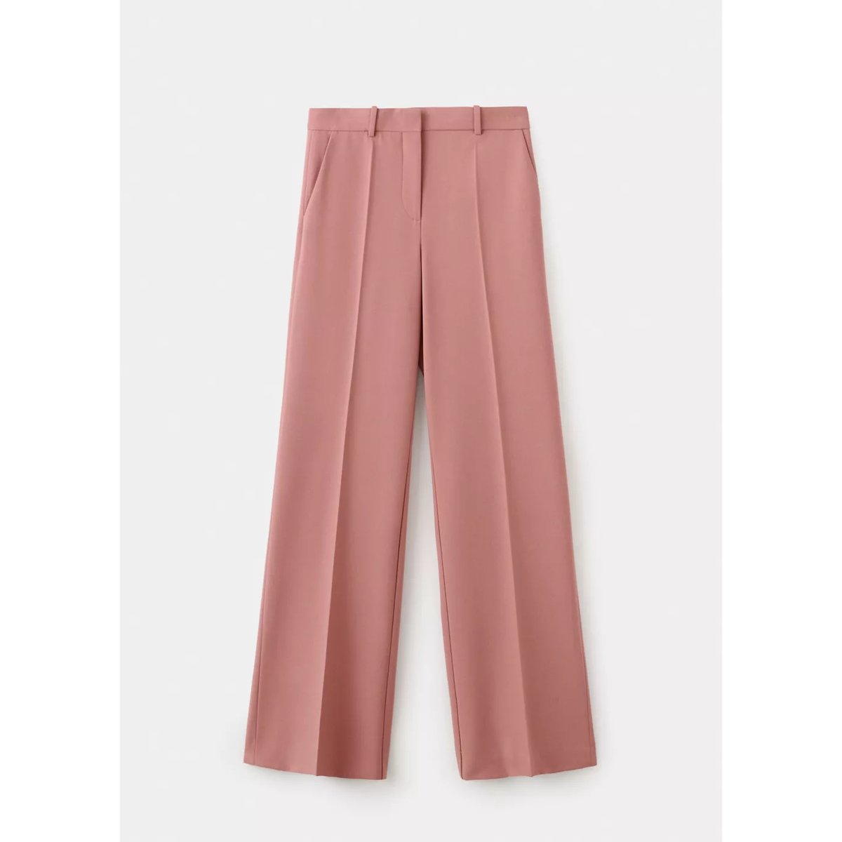 Pantalon de tailleur droit rose, MANGO