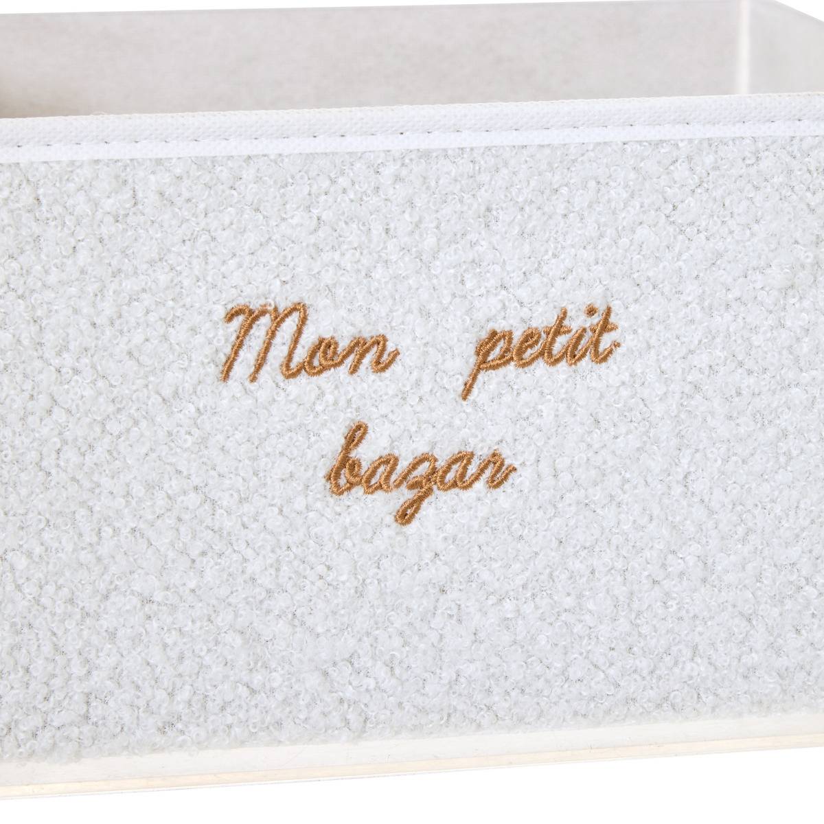Boîte de rangement pliable pour enfant YUKI blanc, ATMOSPHERA FOR KIDS