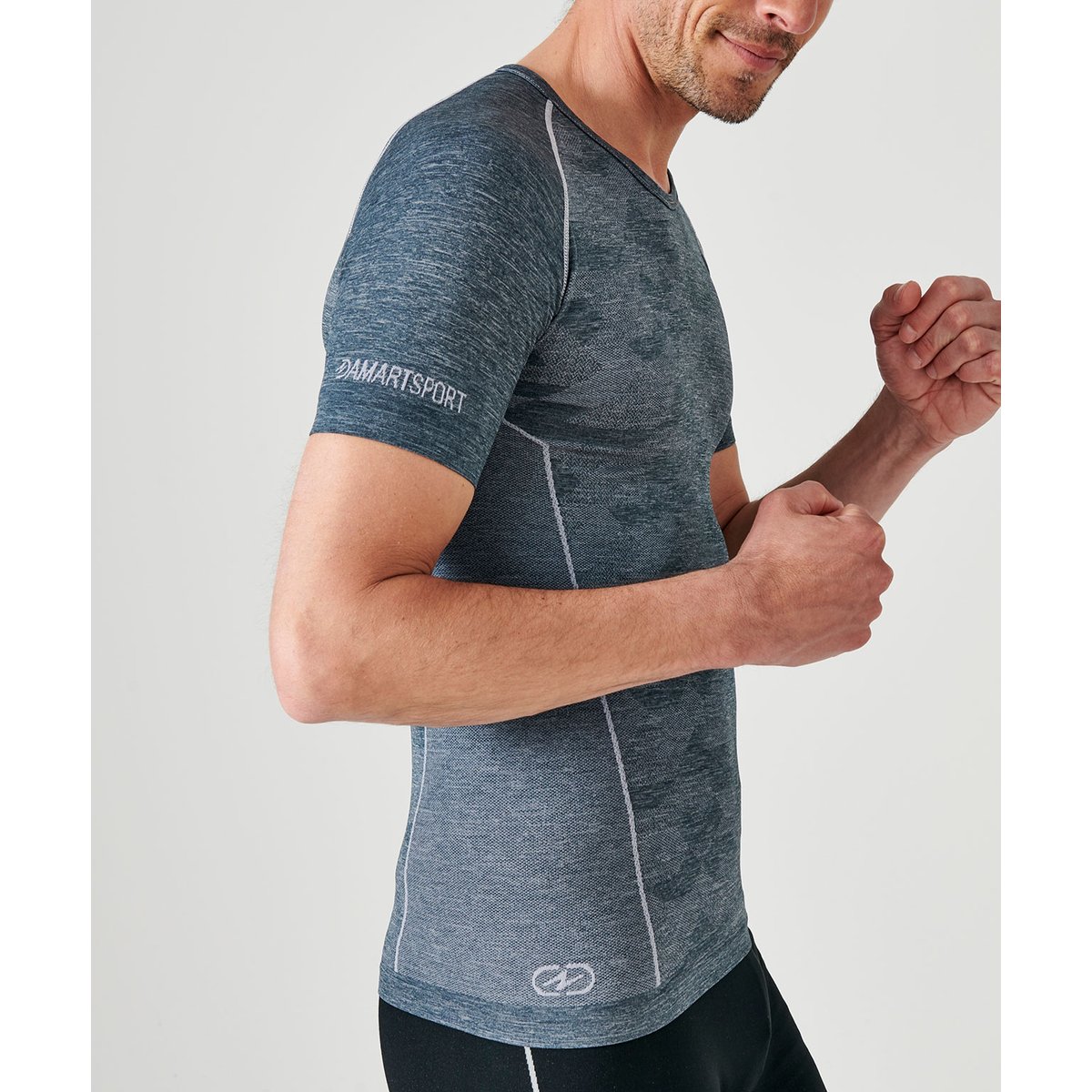 T-shirt Dynamic Climatyl gris chiné moyen, DAMART SPORT