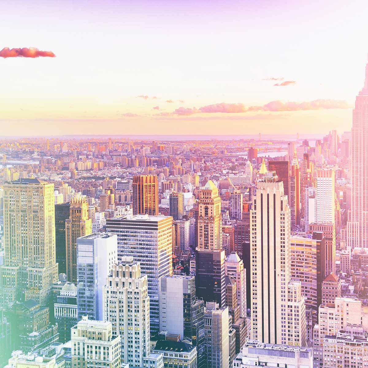 Tableau new york pastel tableau alu dibond, HEXOA