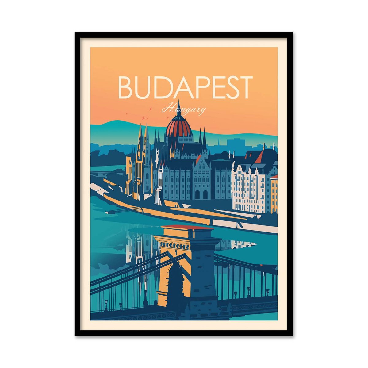 Affiche d'art - Budapest Hungary - Studio Inception affiche d'art, WALL EDITIONS