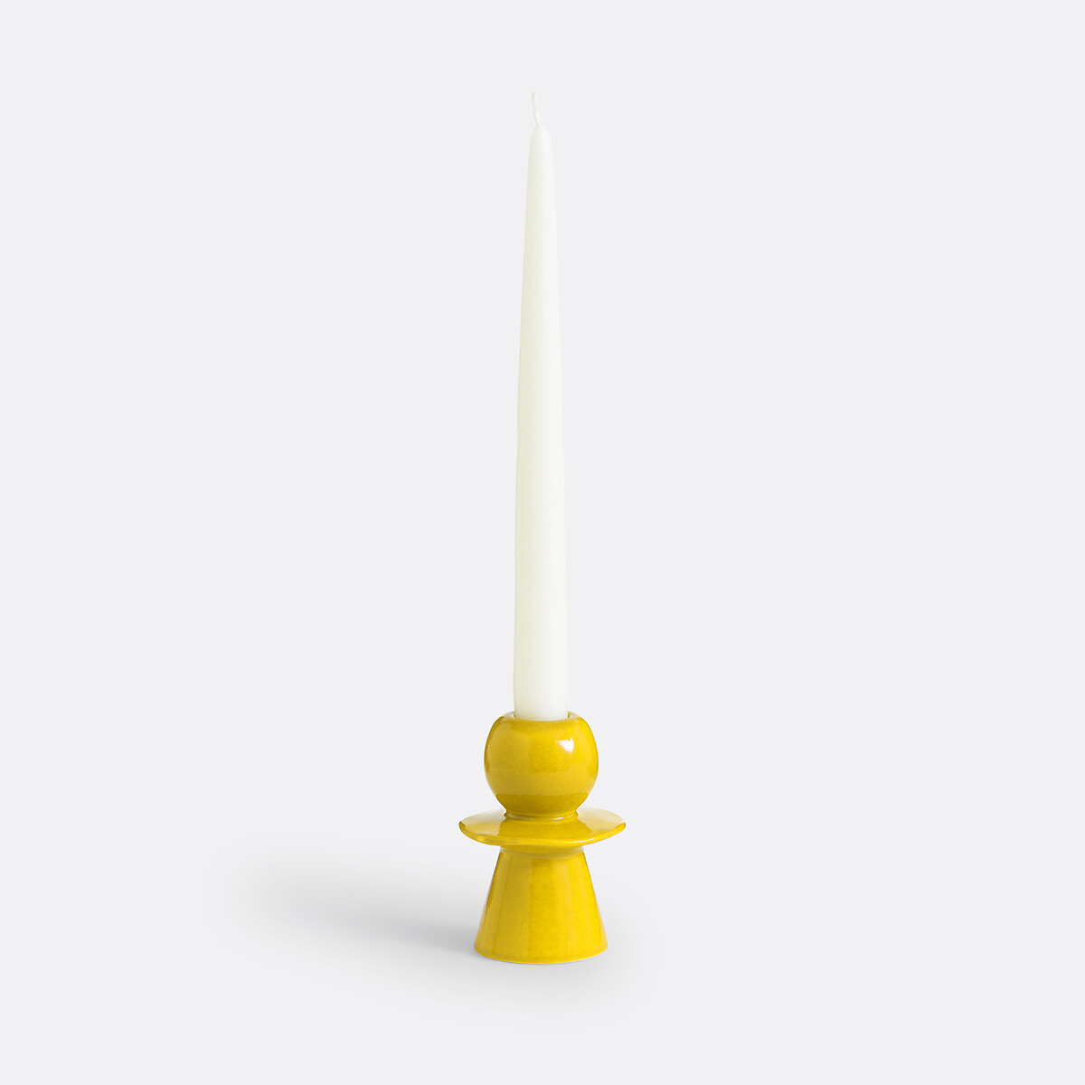 Bougeoir en céramique H10 cm, Greta anis, LA REDOUTE INTERIEURS