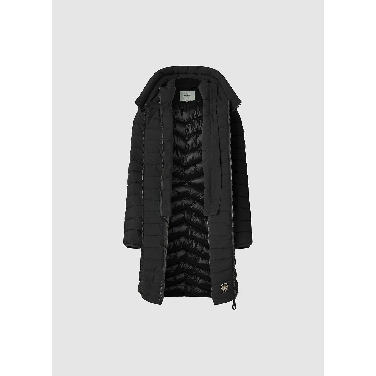 Sann Mid-Length Padded Jacket with Hood black, PEPE JEANS