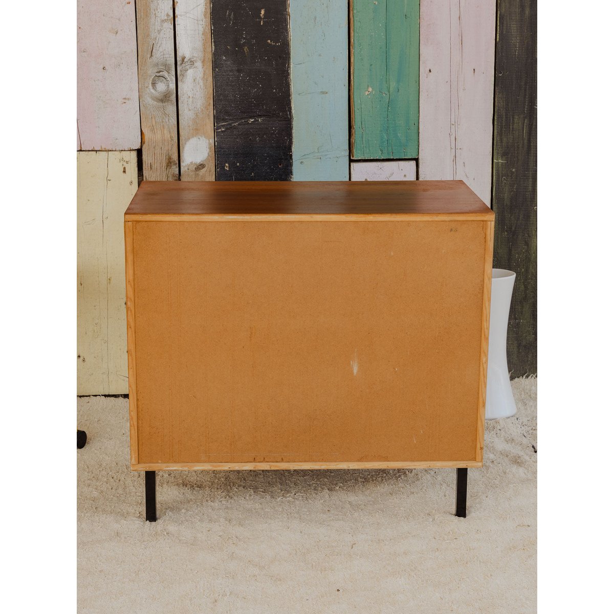 Commode en teck Olga N°675 - Bon état bois foncé, DEBONGOUT