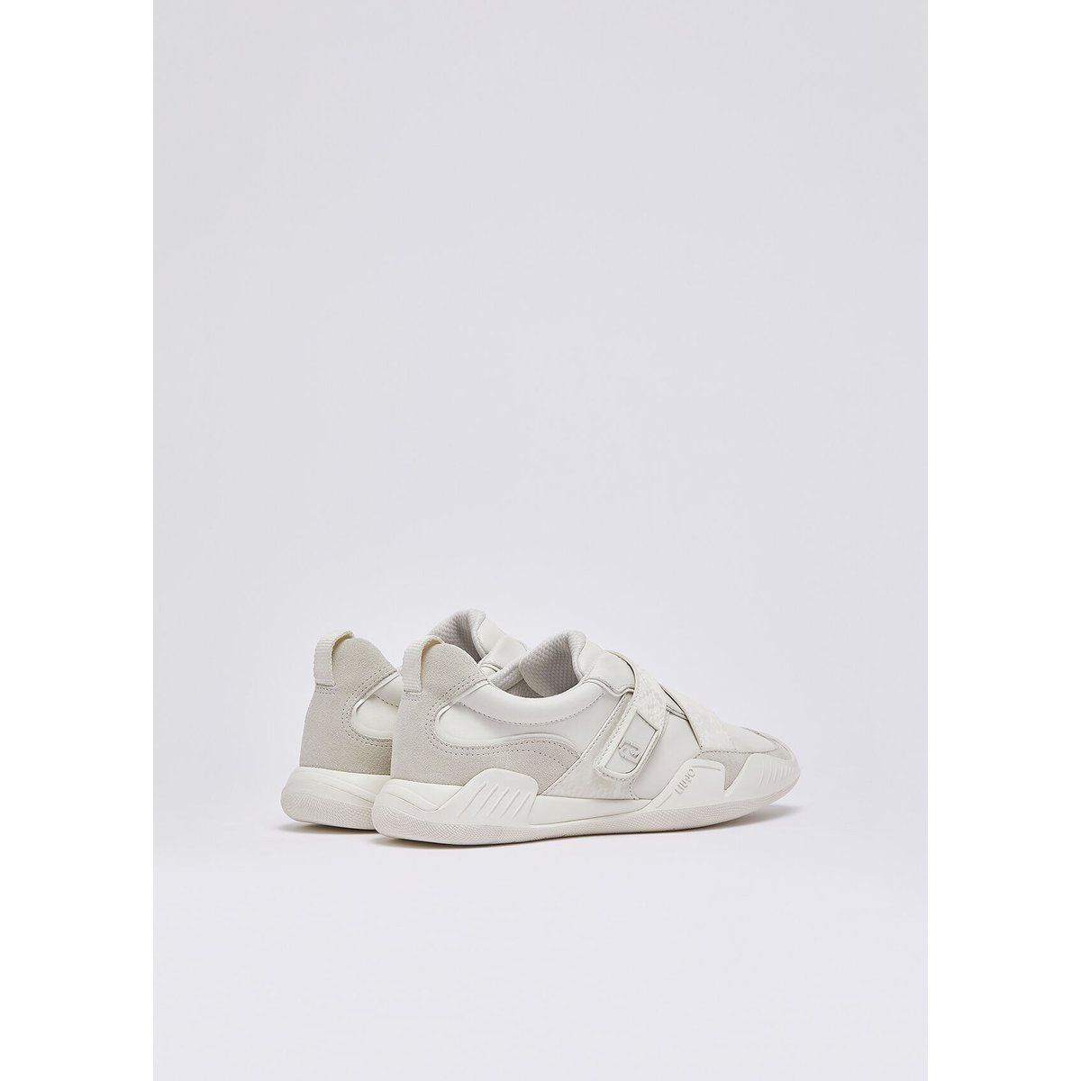 Baskets en cuir avec velcro blanc lait, LIU JO