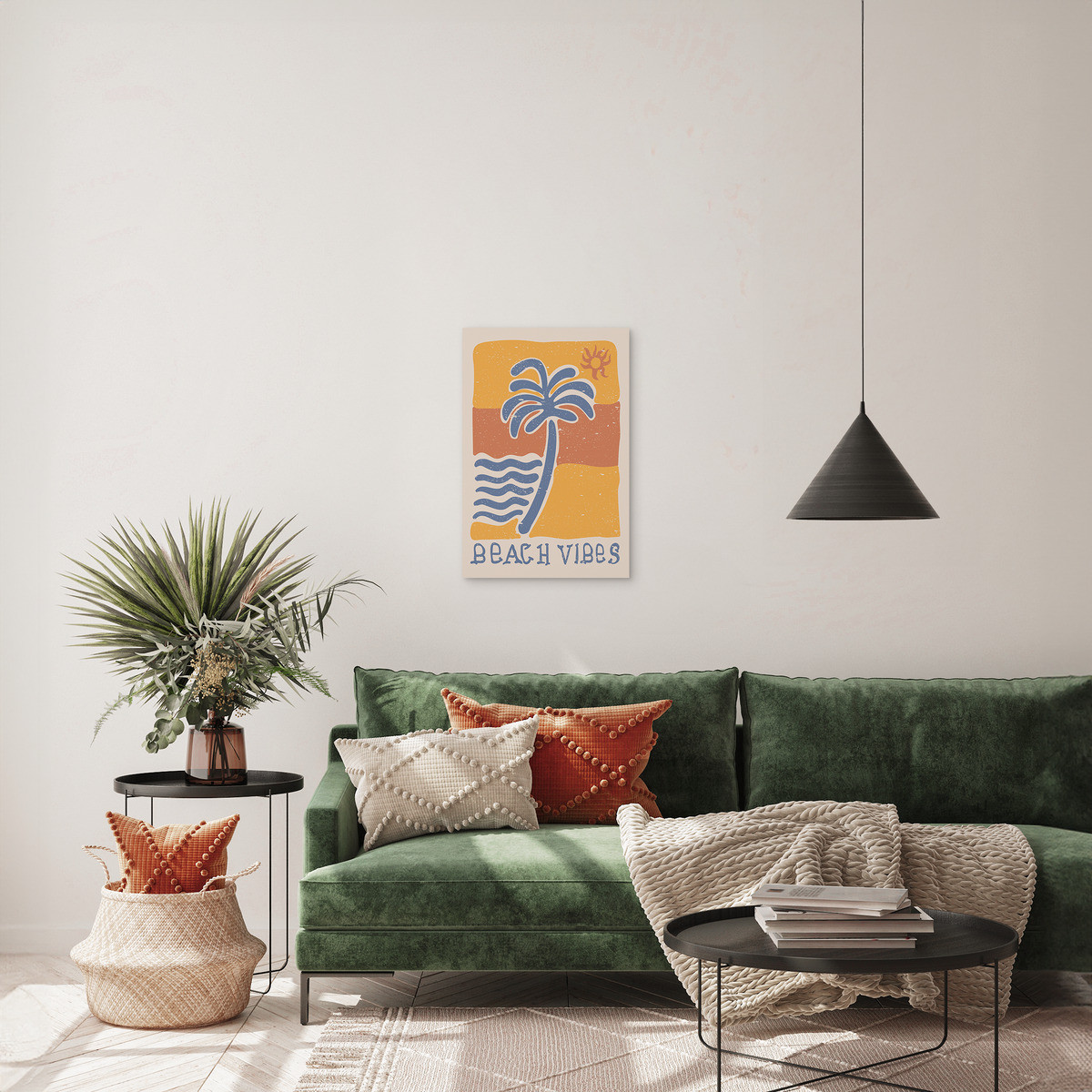 Tableau Sur Toile Beach Vibes ILLUSTRATION tableaux sur toile-orange, CEANOTHE