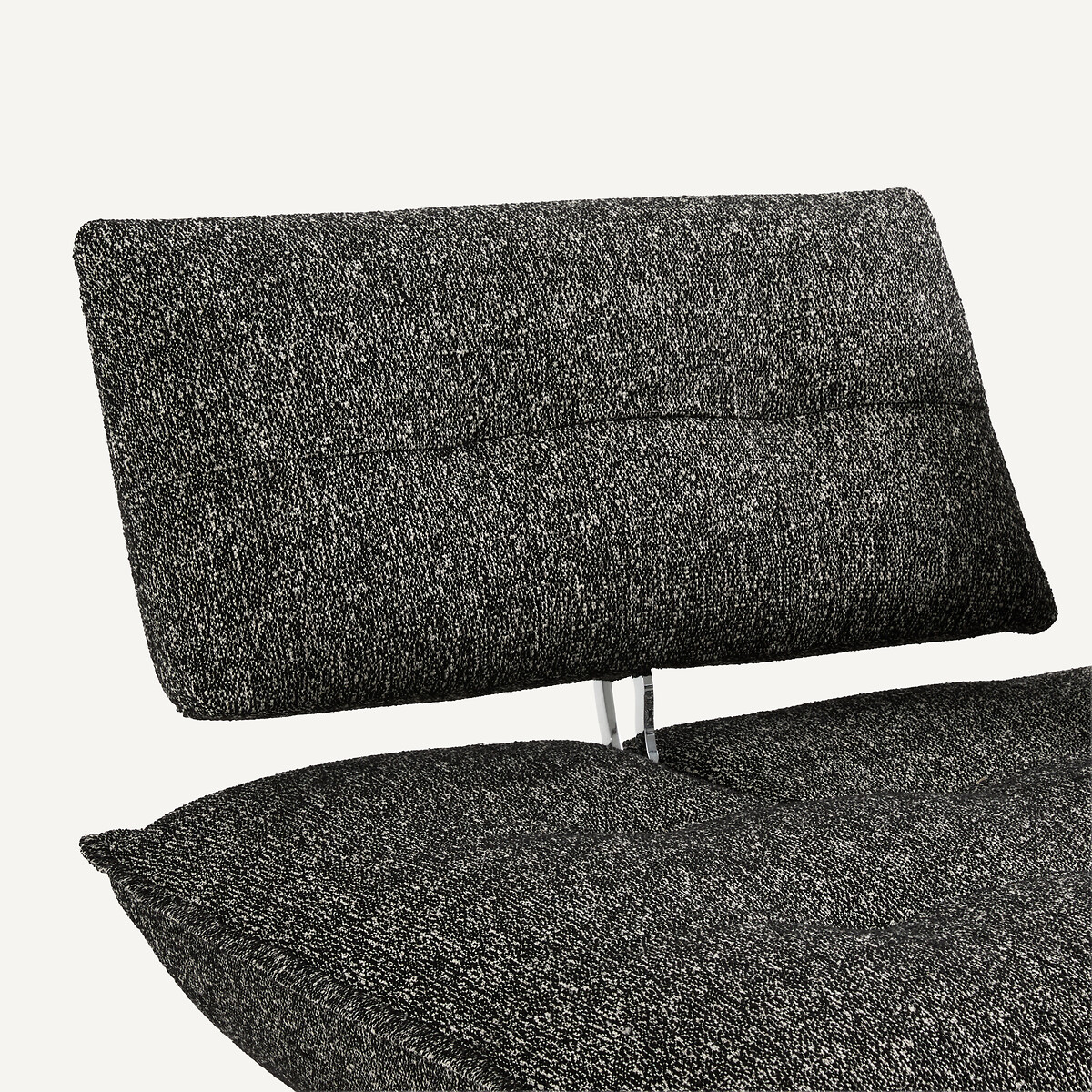 Banquette modulable, en bouclette, KAORI noir, AM.PM