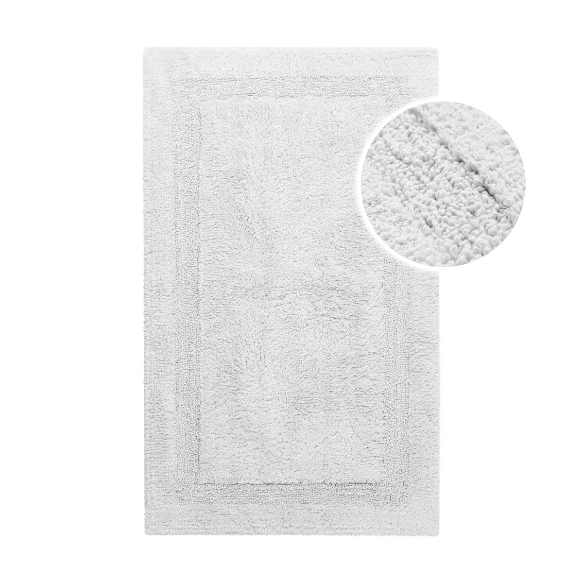 Tapis de bain coton 1750 g/m², moelleux ,  KNUT blanc, WECON HOME