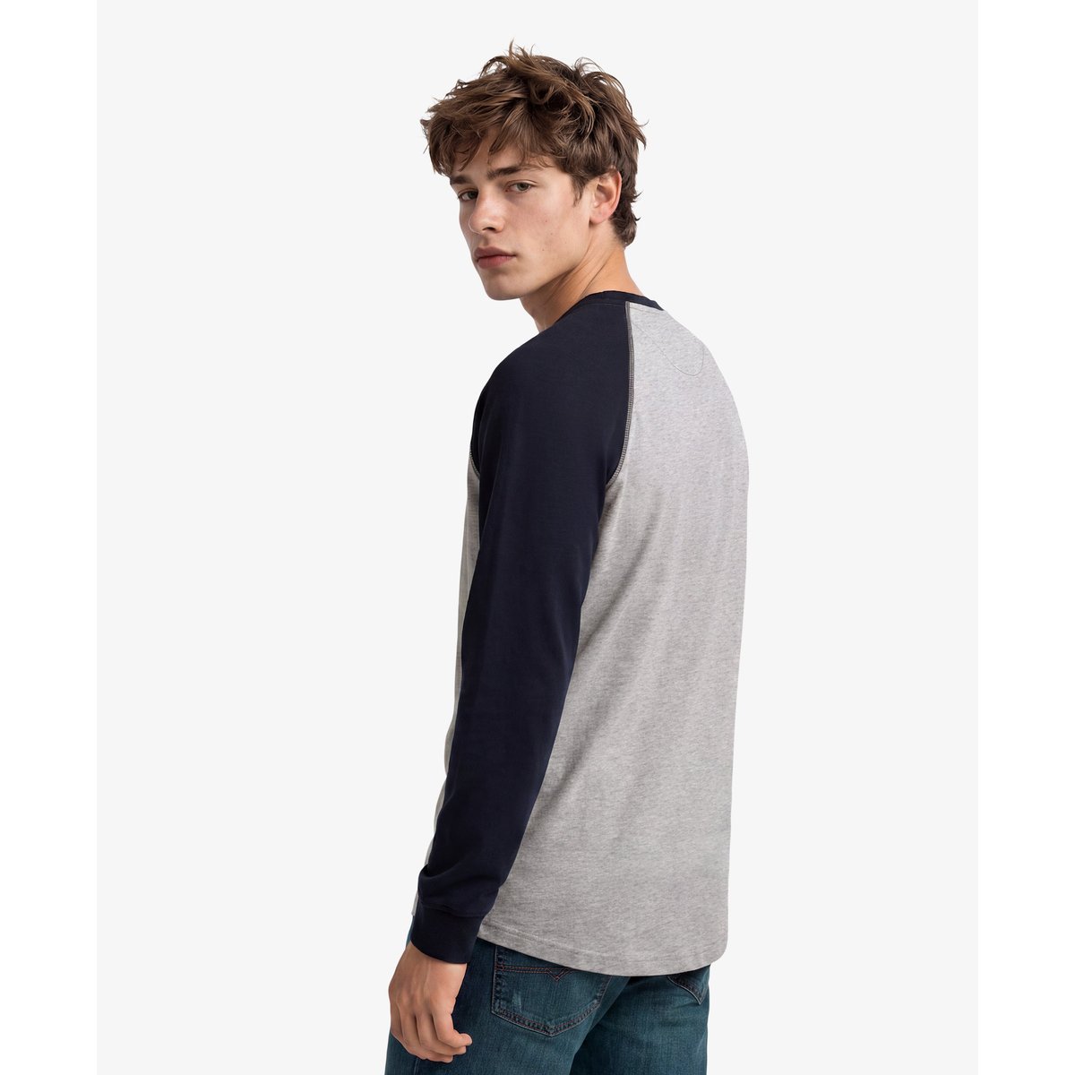 Haut de Baseball Vintage Athletic gris chiné brooklyn/marine, SUPERDRY